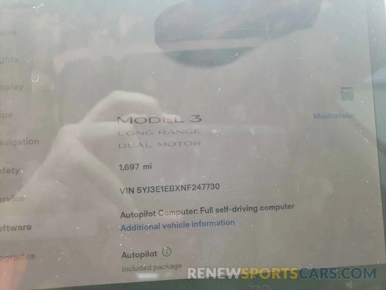 8 Photograph of a damaged car 5YJ3E1EBXNF247730 TESLA MODEL 3 2022
