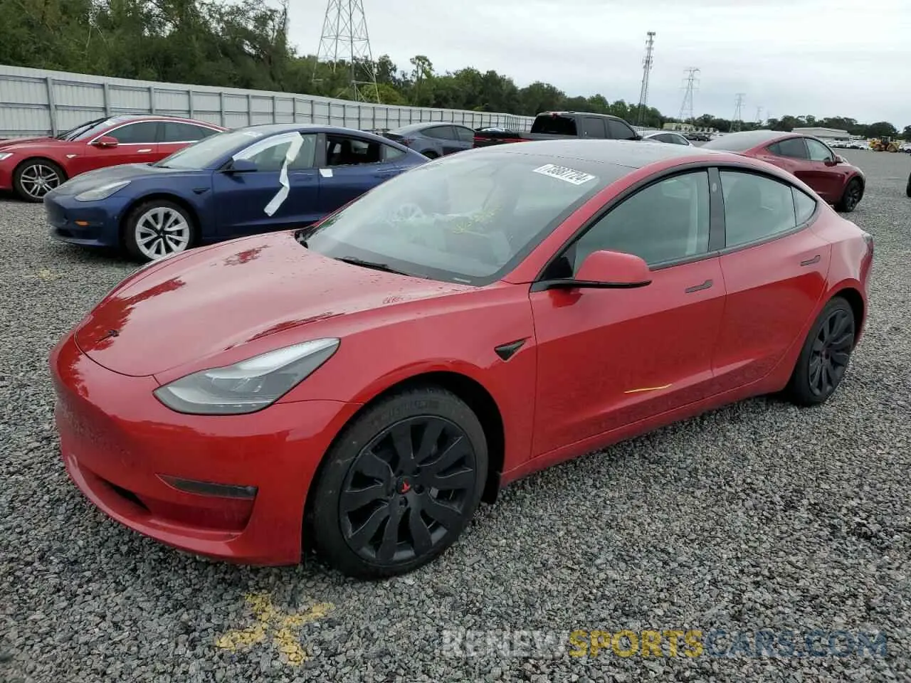 1 Photograph of a damaged car 5YJ3E1EBXNF249106 TESLA MODEL 3 2022