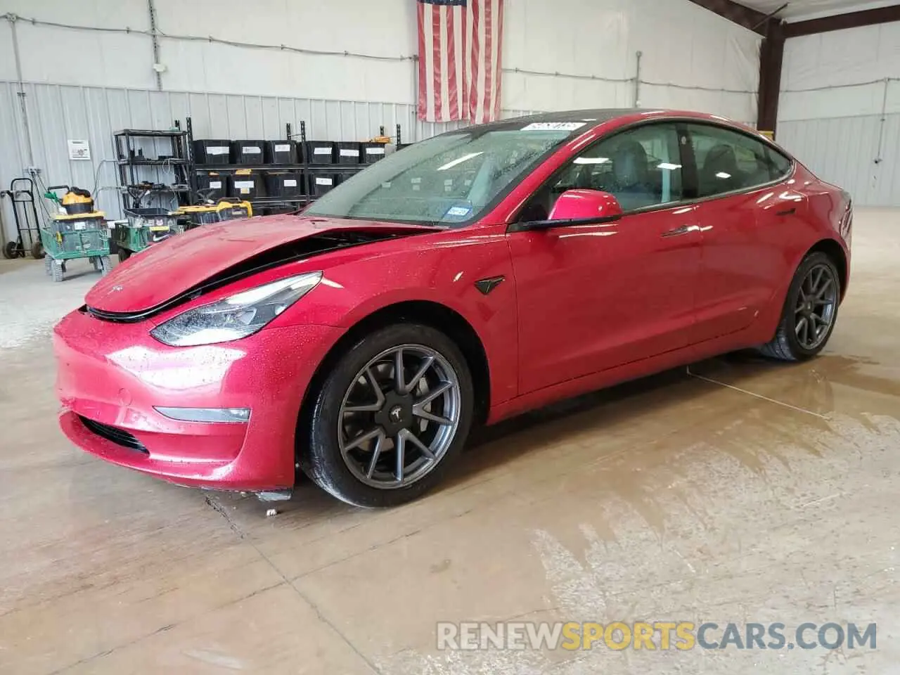 1 Photograph of a damaged car 5YJ3E1EBXNF285779 TESLA MODEL 3 2022