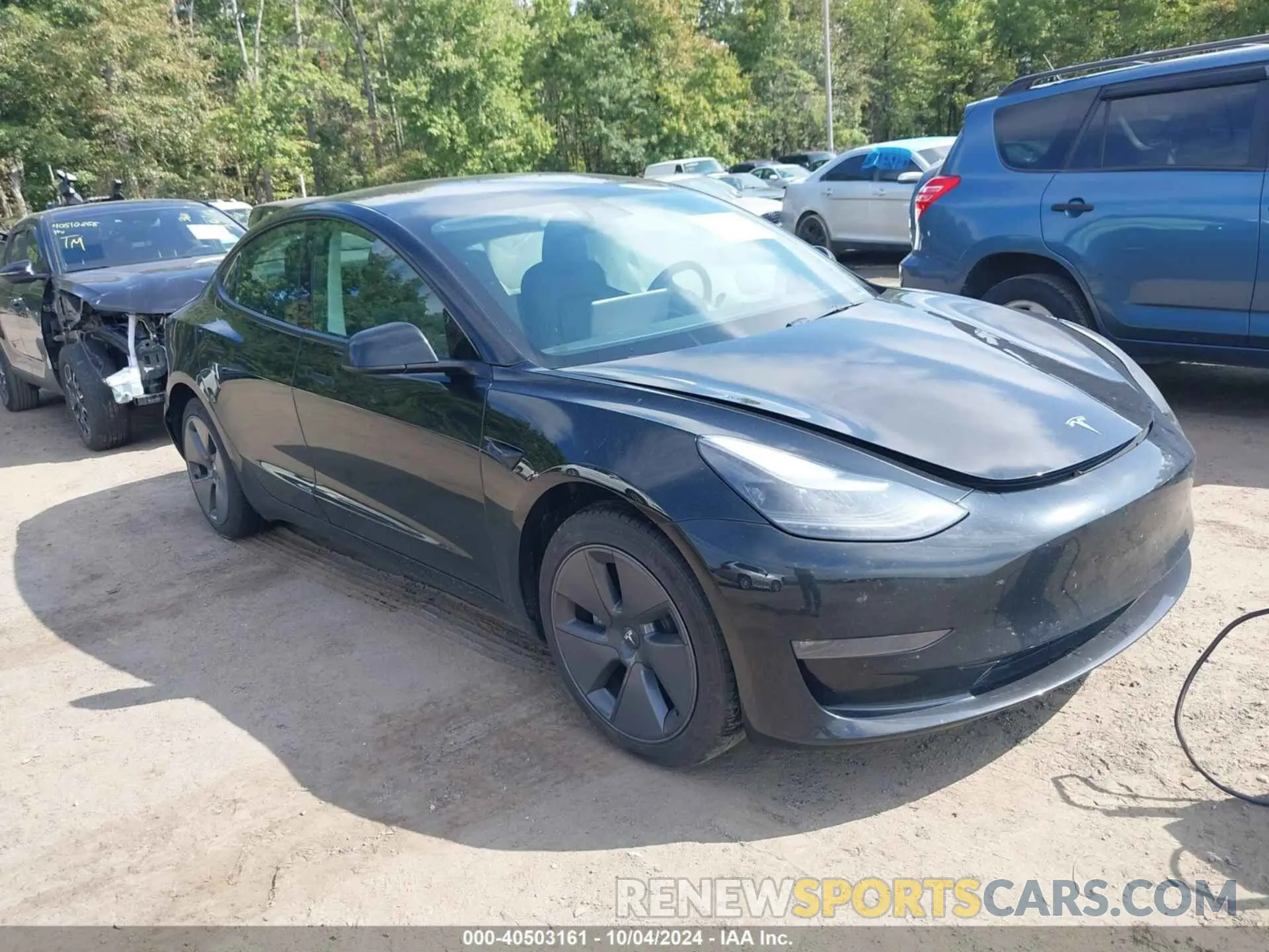1 Photograph of a damaged car 5YJ3E1EBXNF349514 TESLA MODEL 3 2022