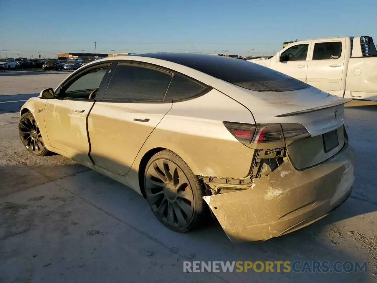 2 Photograph of a damaged car 5YJ3E1EC0NF315347 TESLA MODEL 3 2022