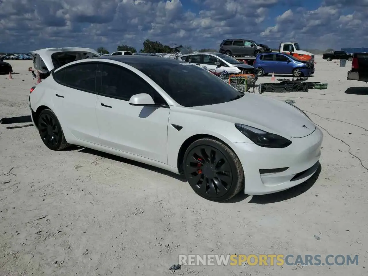 4 Photograph of a damaged car 5YJ3E1EC0NF330558 TESLA MODEL 3 2022