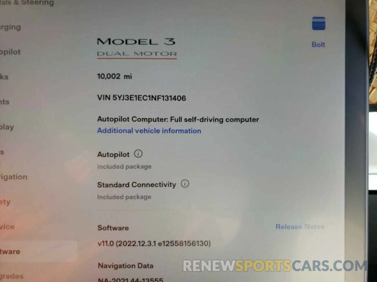 8 Photograph of a damaged car 5YJ3E1EC1NF131406 TESLA MODEL 3 2022