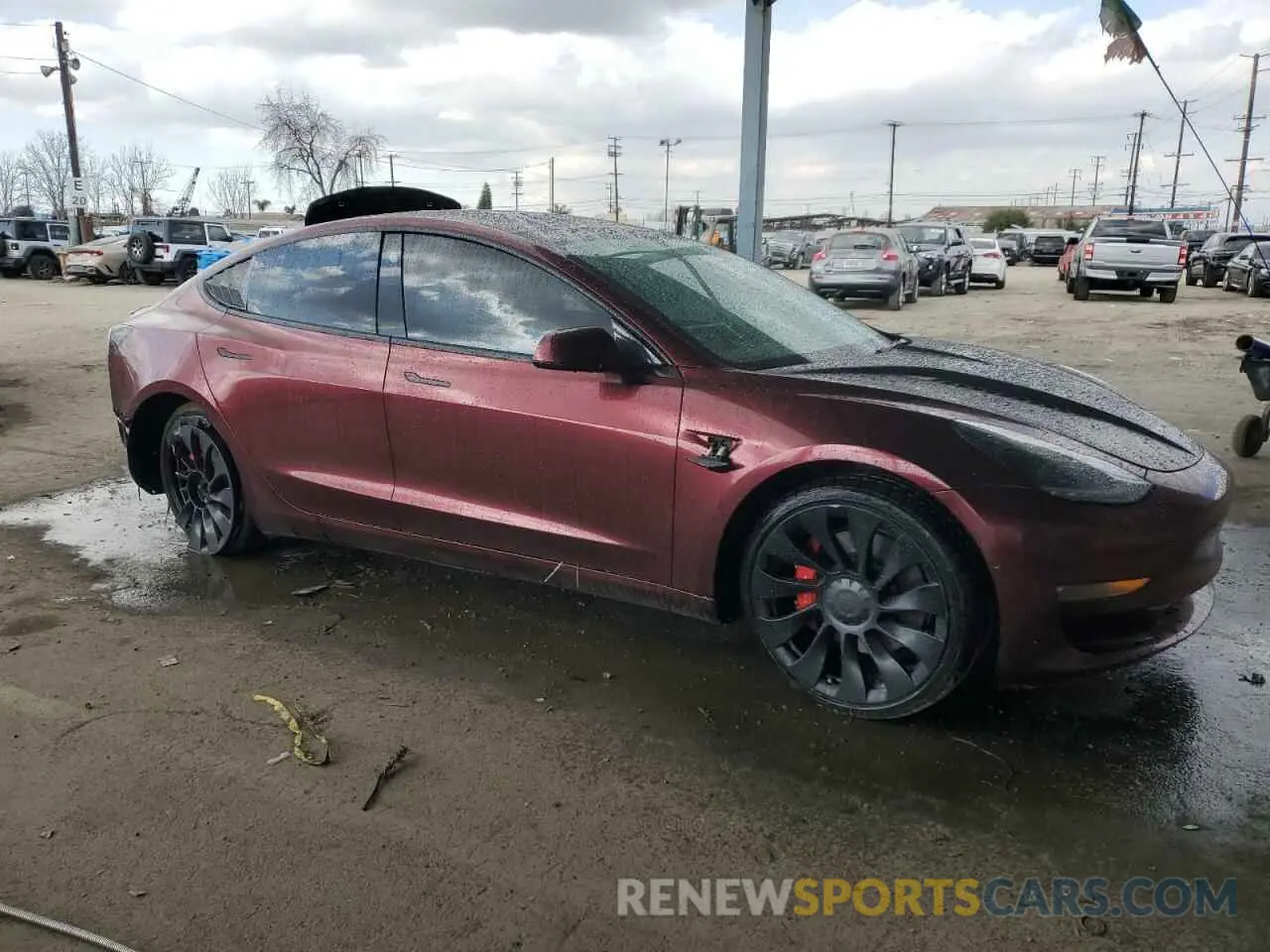 4 Фотография поврежденного автомобиля 5YJ3E1EC1NF170240 TESLA MODEL 3 2022