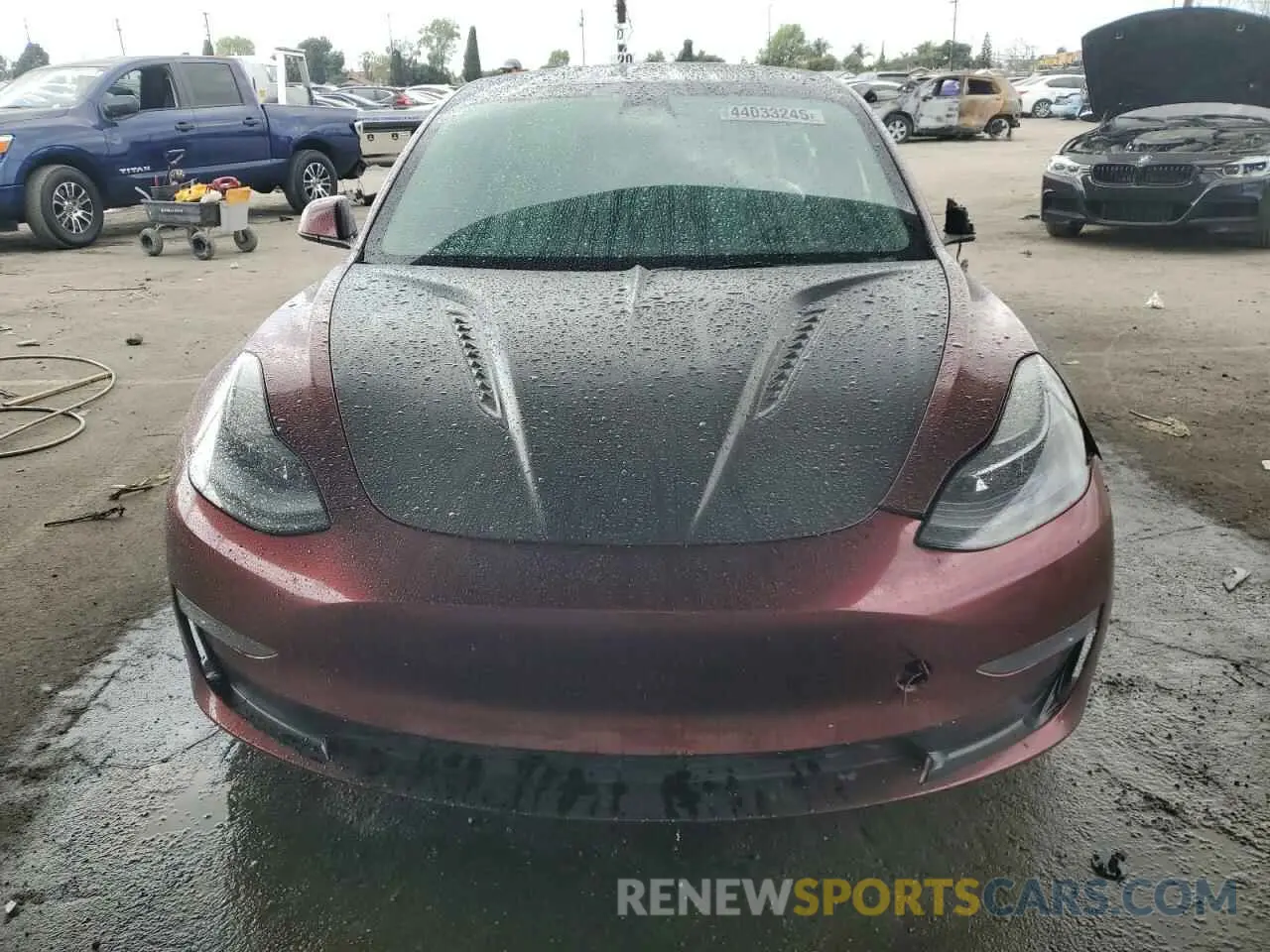 5 Фотография поврежденного автомобиля 5YJ3E1EC1NF170240 TESLA MODEL 3 2022
