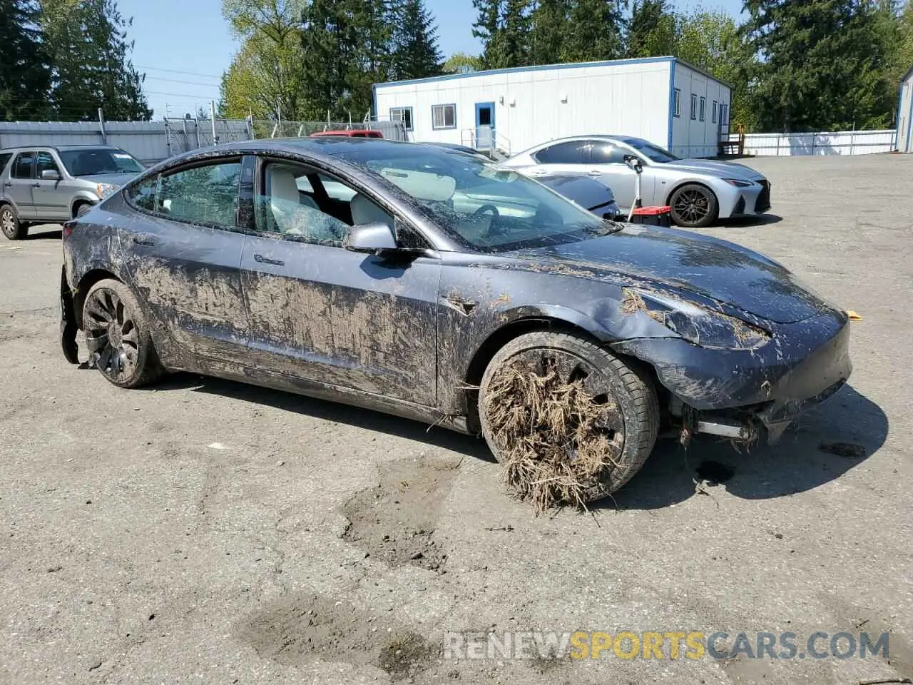 4 Фотография поврежденного автомобиля 5YJ3E1EC1NF262416 TESLA MODEL 3 2022