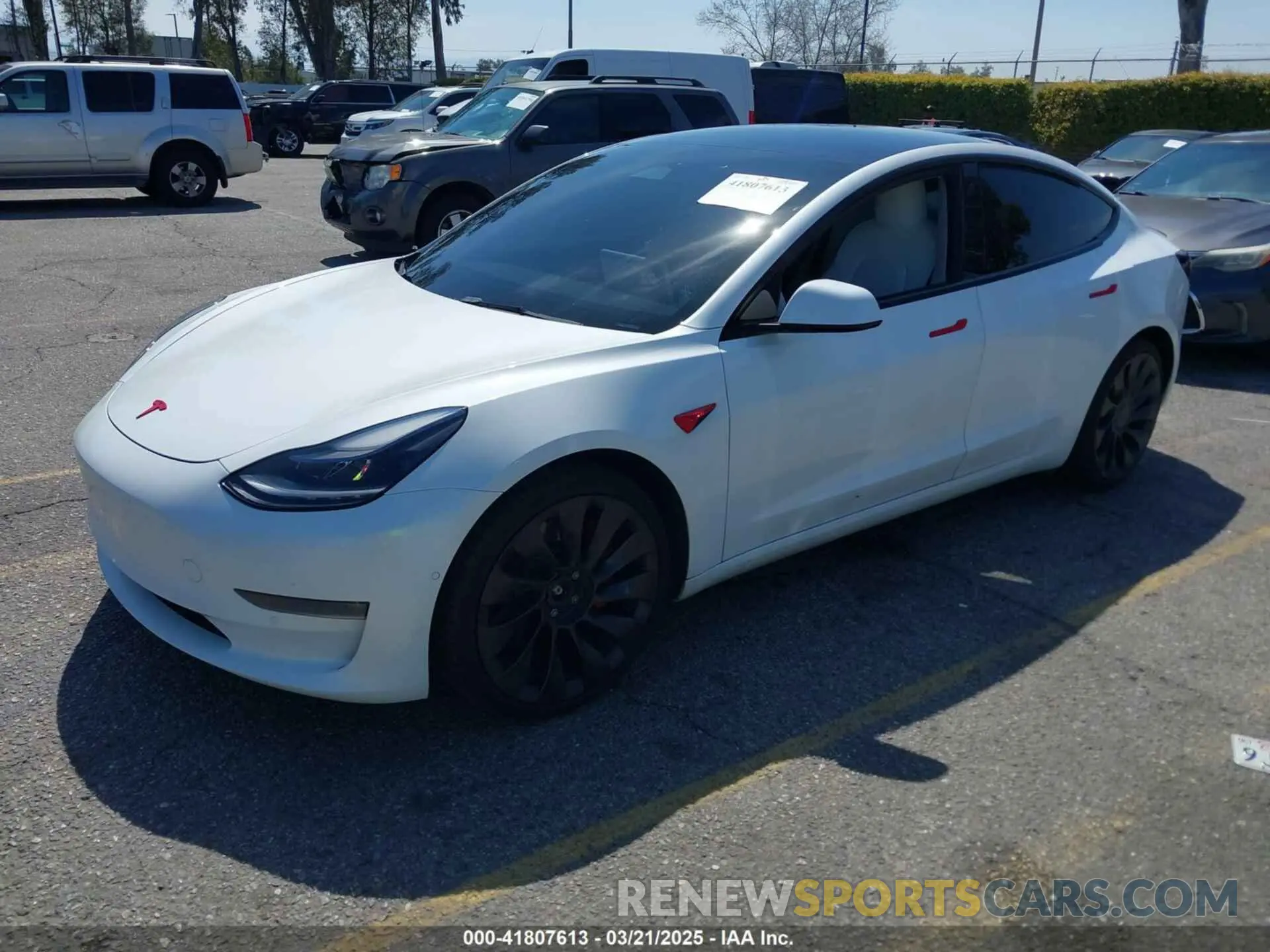 2 Photograph of a damaged car 5YJ3E1EC2NF176127 TESLA MODEL 3 2022