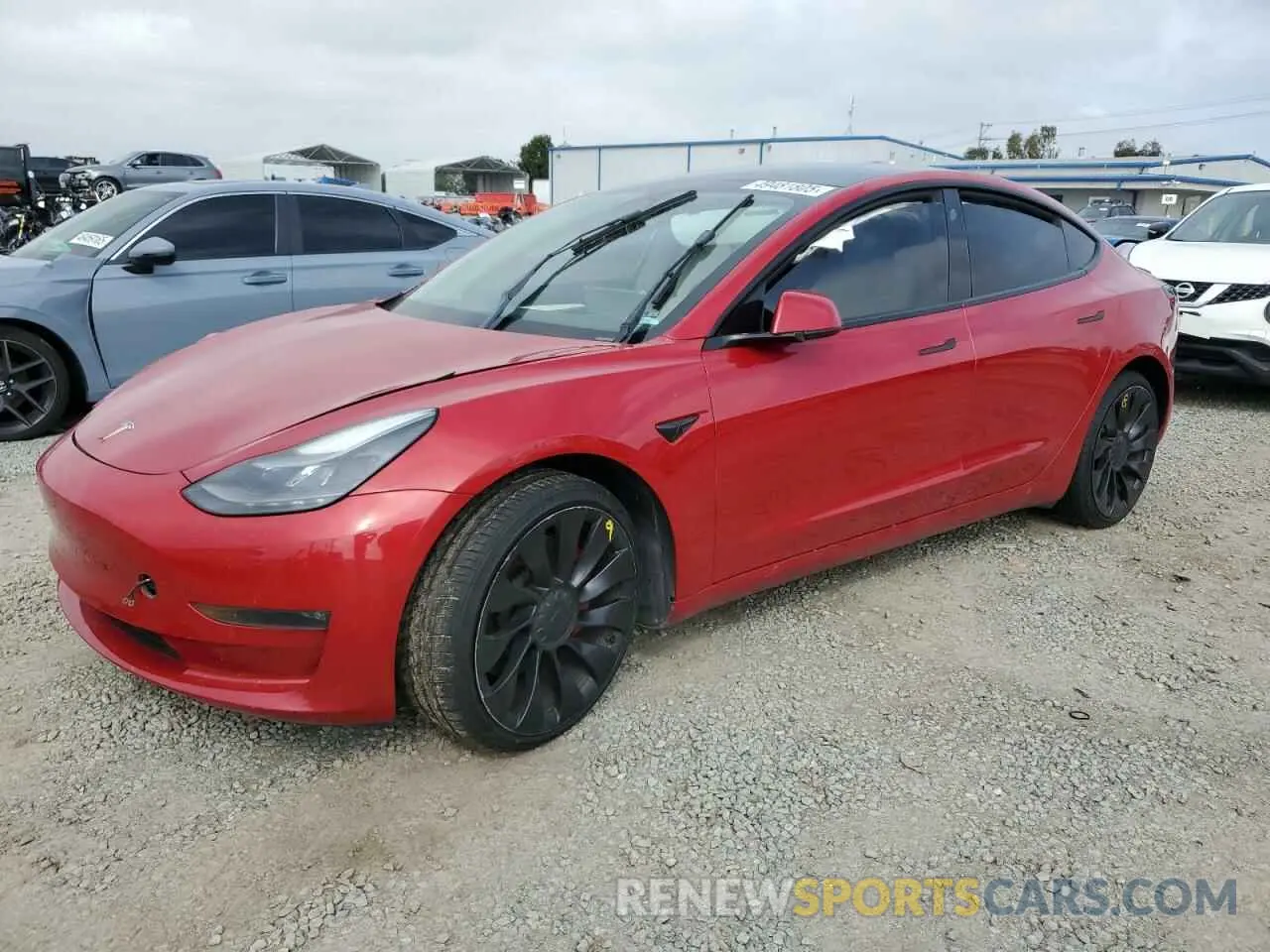 1 Photograph of a damaged car 5YJ3E1EC2NF268046 TESLA MODEL 3 2022