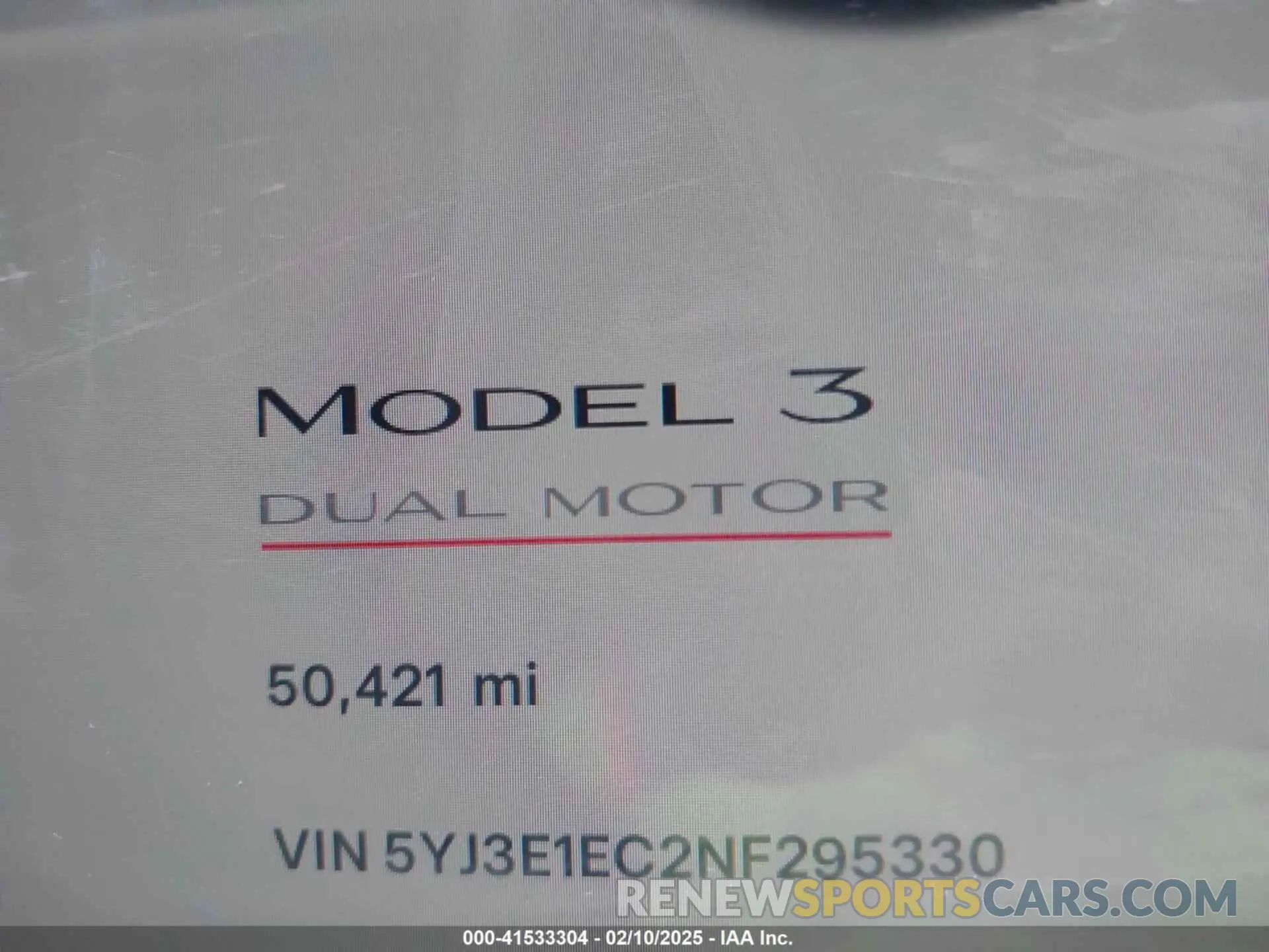 15 Фотография поврежденного автомобиля 5YJ3E1EC2NF295330 TESLA MODEL 3 2022