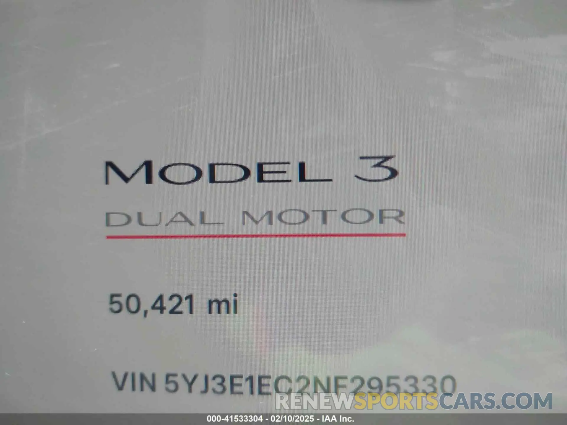 7 Фотография поврежденного автомобиля 5YJ3E1EC2NF295330 TESLA MODEL 3 2022