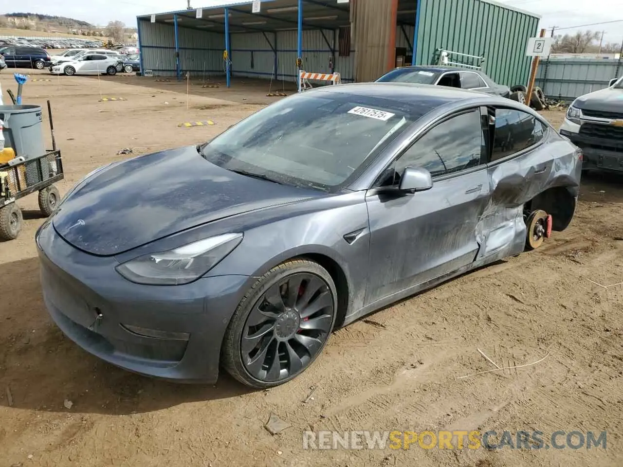 1 Фотография поврежденного автомобиля 5YJ3E1EC2NF357843 TESLA MODEL 3 2022