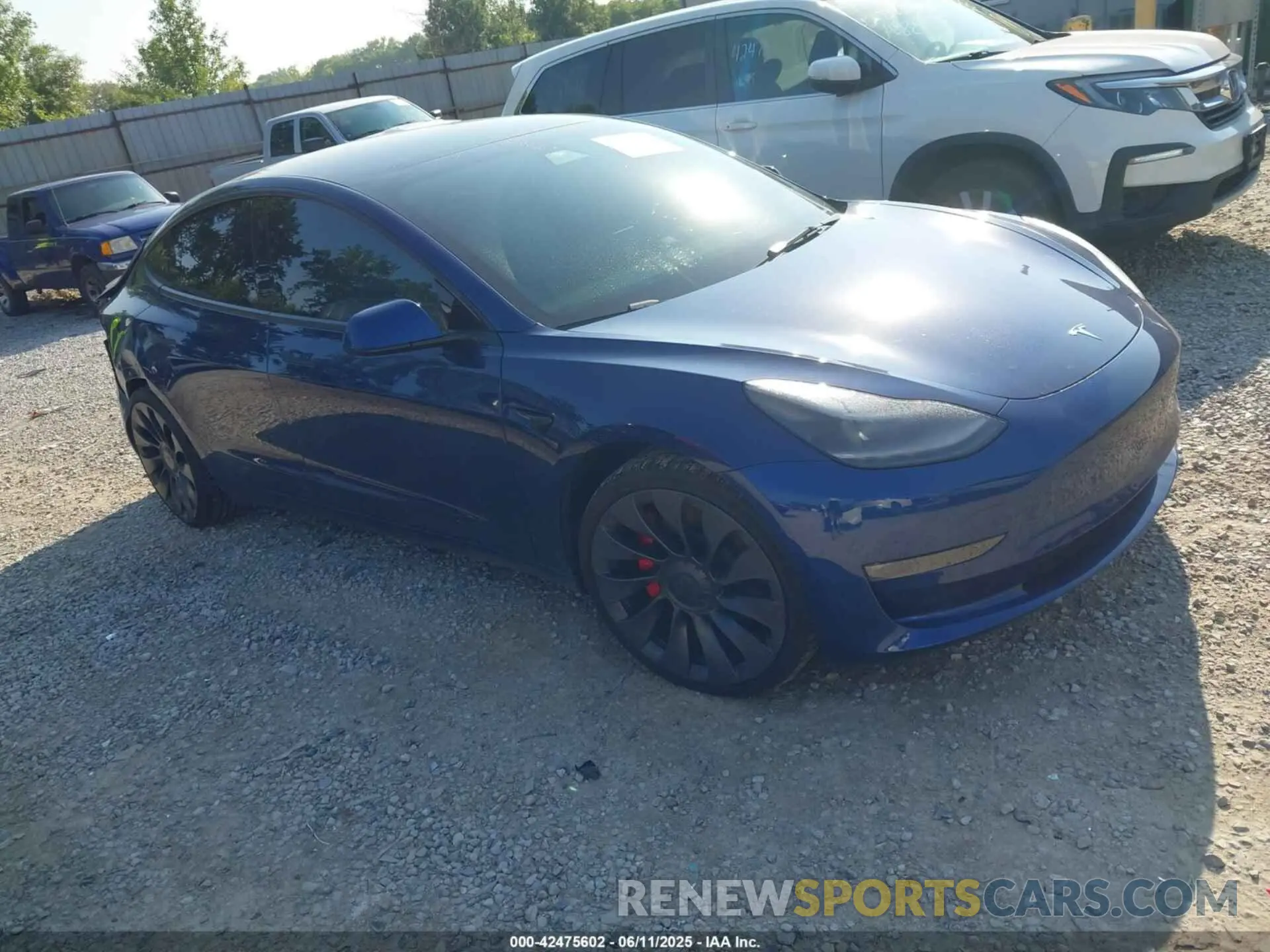 1 Photograph of a damaged car 5YJ3E1EC3NF118592 TESLA MODEL 3 2022