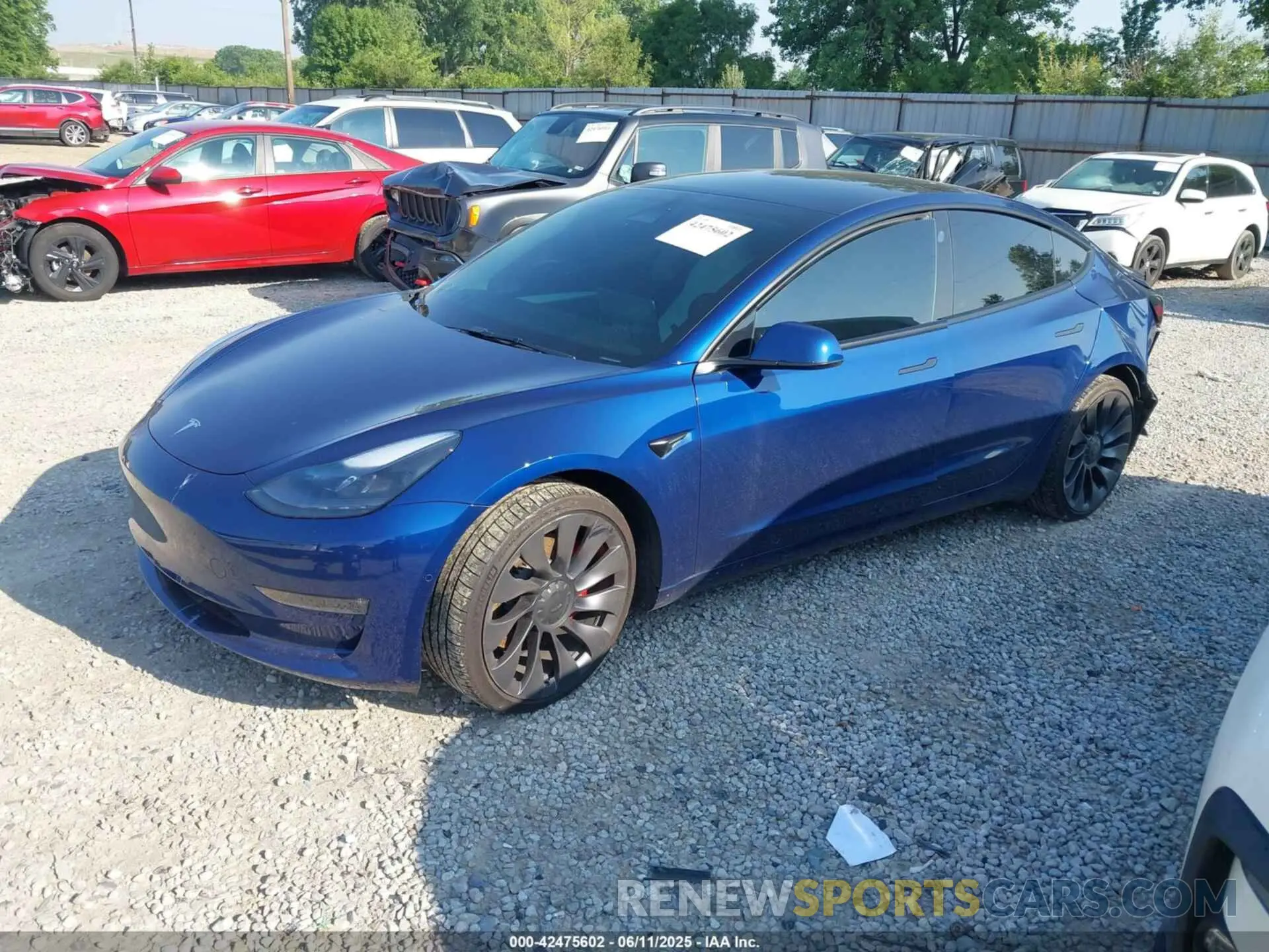 2 Photograph of a damaged car 5YJ3E1EC3NF118592 TESLA MODEL 3 2022