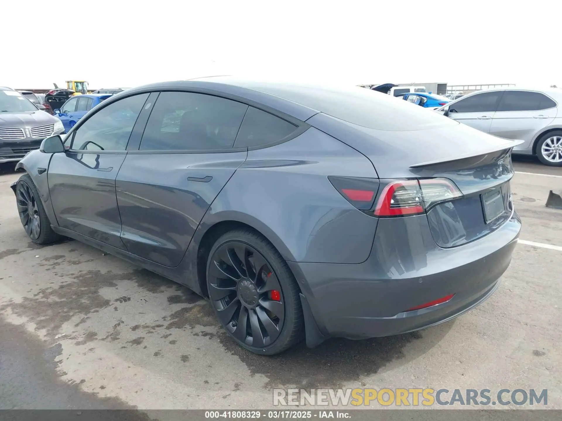 3 Photograph of a damaged car 5YJ3E1EC3NF296891 TESLA MODEL 3 2022