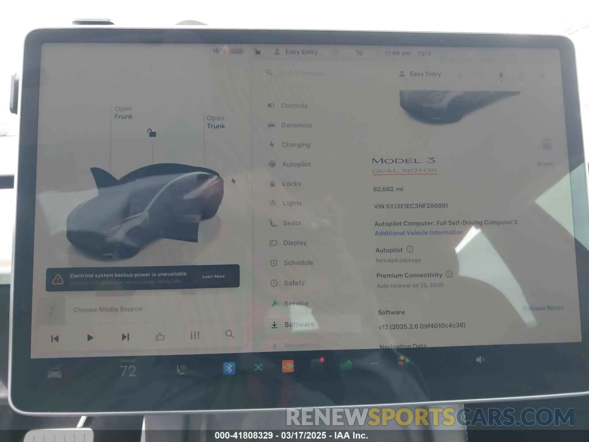 7 Photograph of a damaged car 5YJ3E1EC3NF296891 TESLA MODEL 3 2022