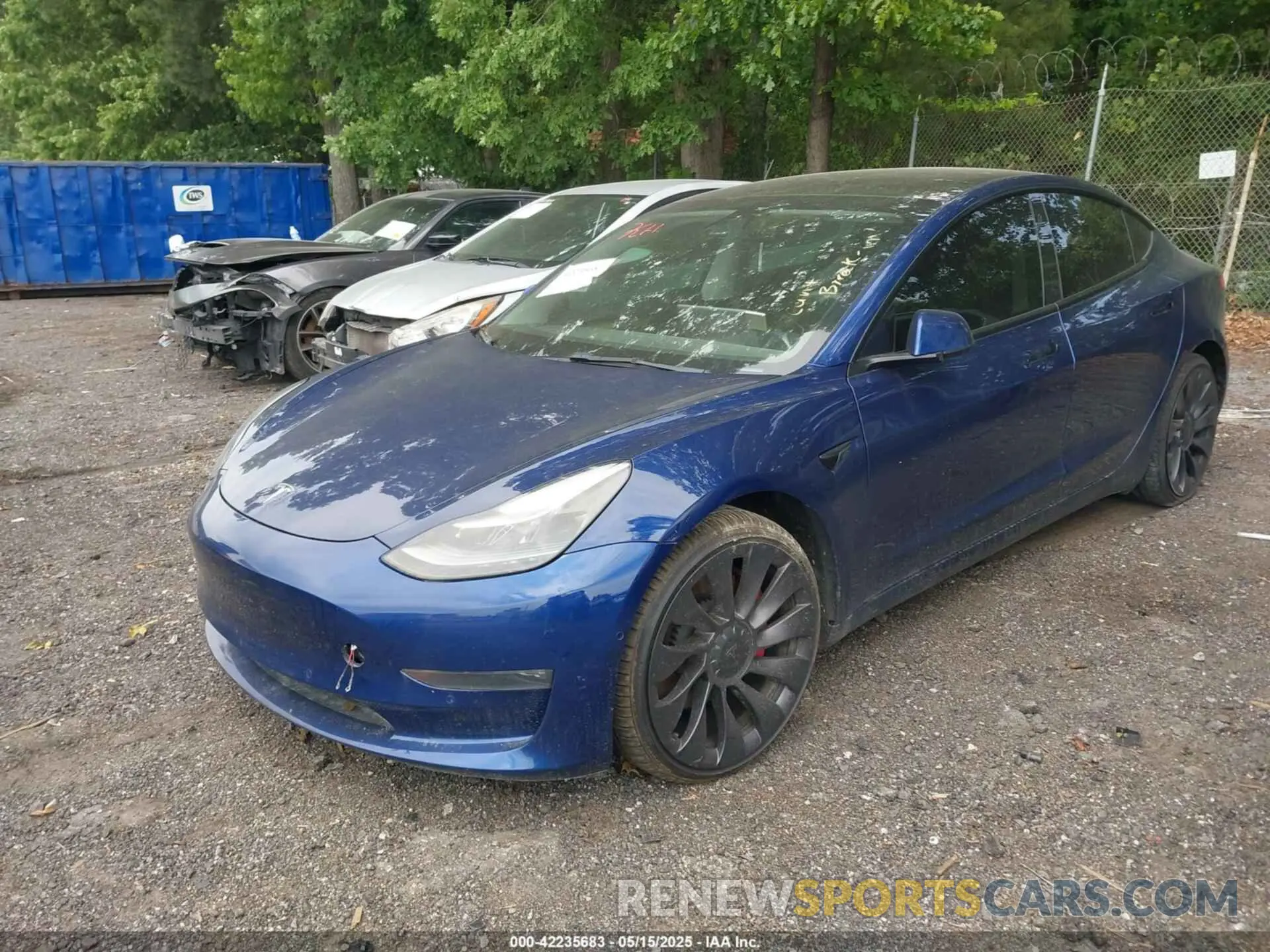 2 Photograph of a damaged car 5YJ3E1EC4NF125289 TESLA MODEL 3 2022