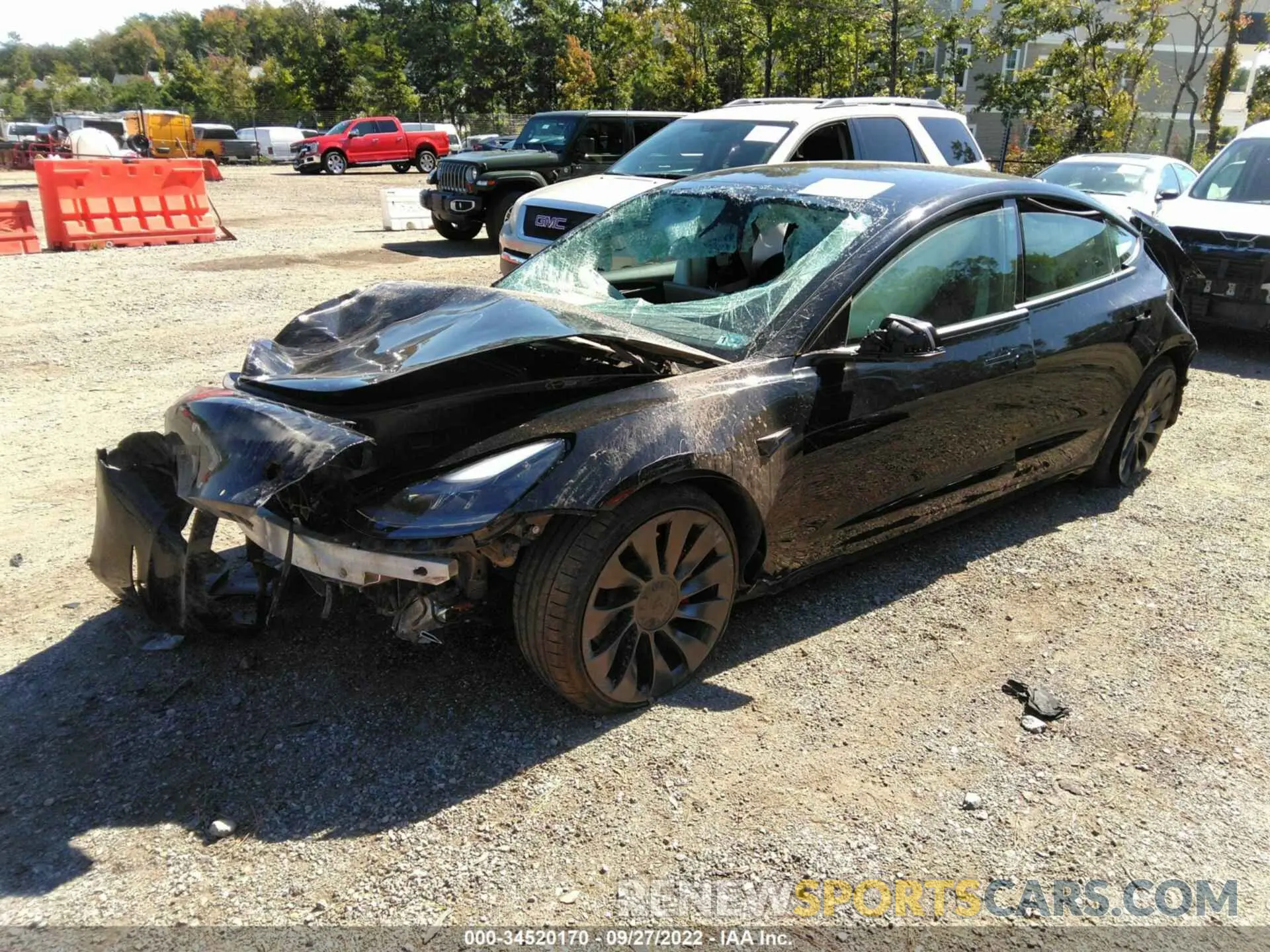 2 Photograph of a damaged car 5YJ3E1EC4NF153514 TESLA MODEL 3 2022