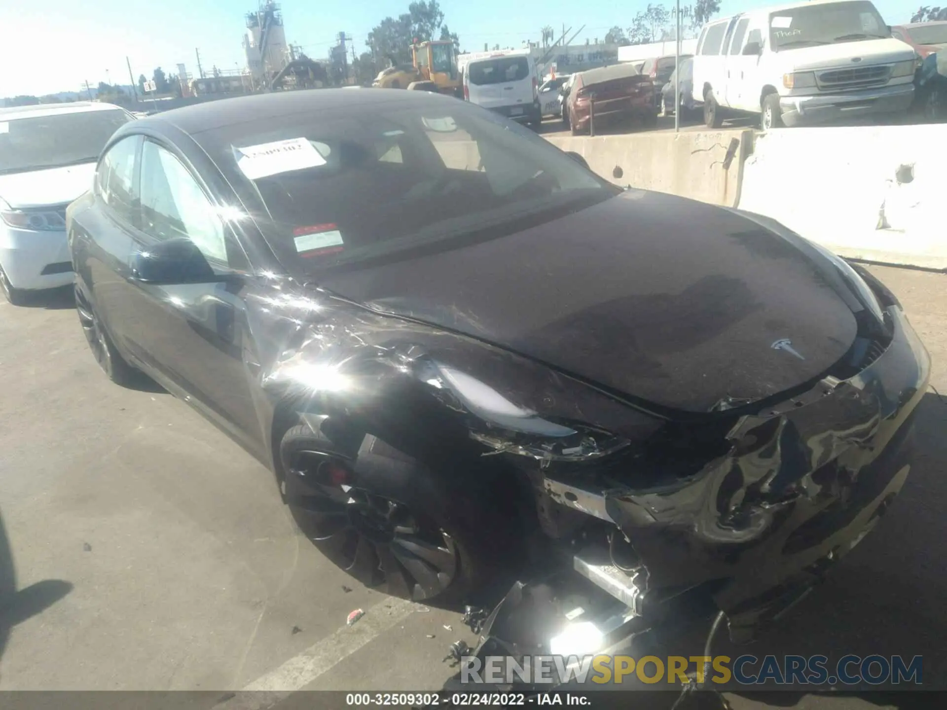 1 Photograph of a damaged car 5YJ3E1EC4NF169583 TESLA MODEL 3 2022