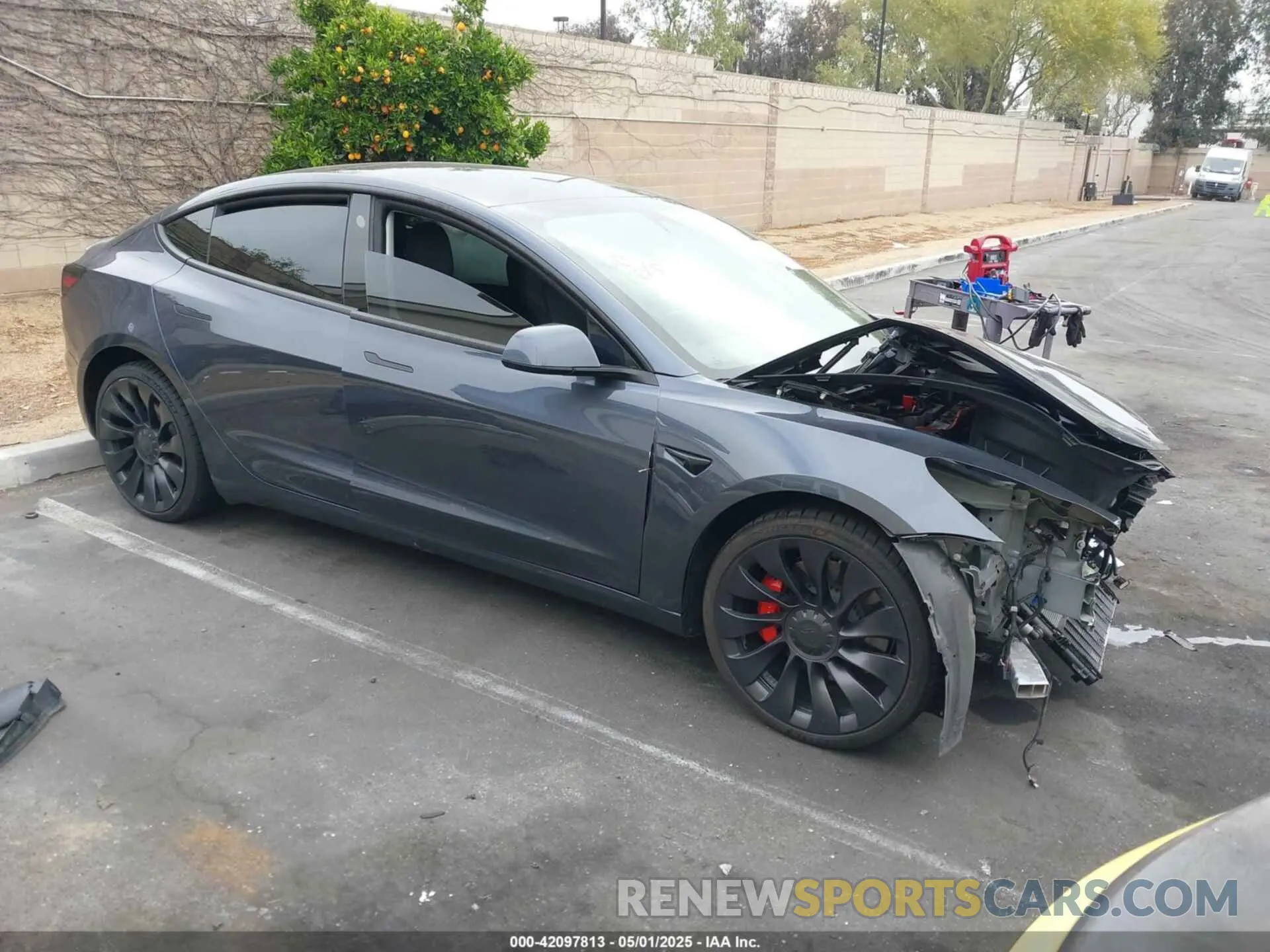 1 Photograph of a damaged car 5YJ3E1EC4NF258974 TESLA MODEL 3 2022