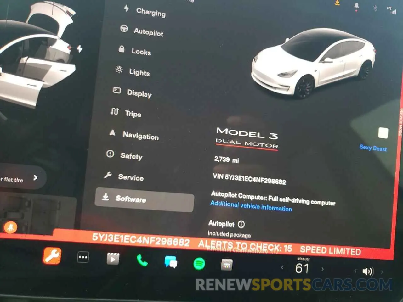 8 Фотография поврежденного автомобиля 5YJ3E1EC4NF298682 TESLA MODEL 3 2022