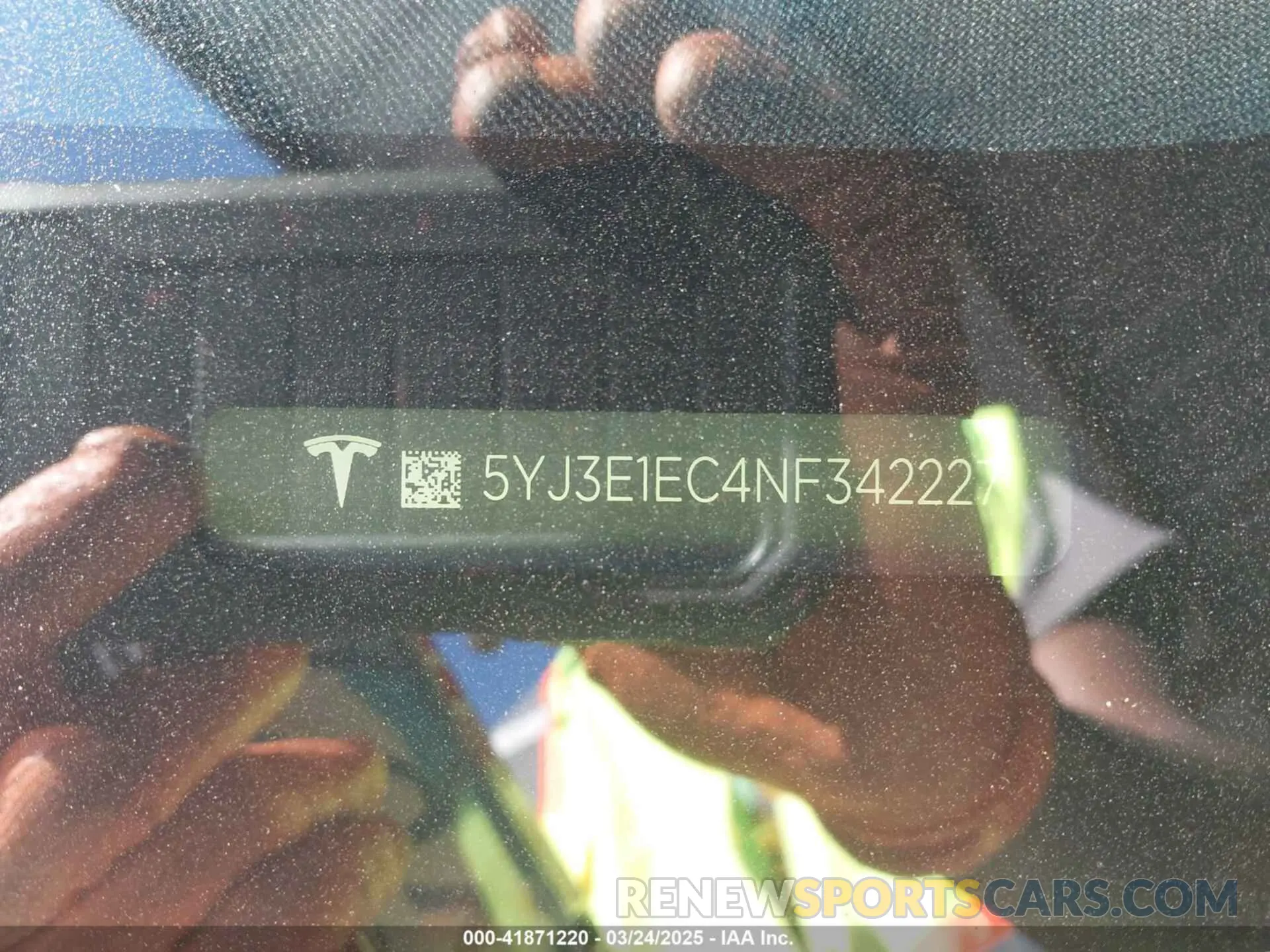 9 Фотография поврежденного автомобиля 5YJ3E1EC4NF342227 TESLA MODEL 3 2022