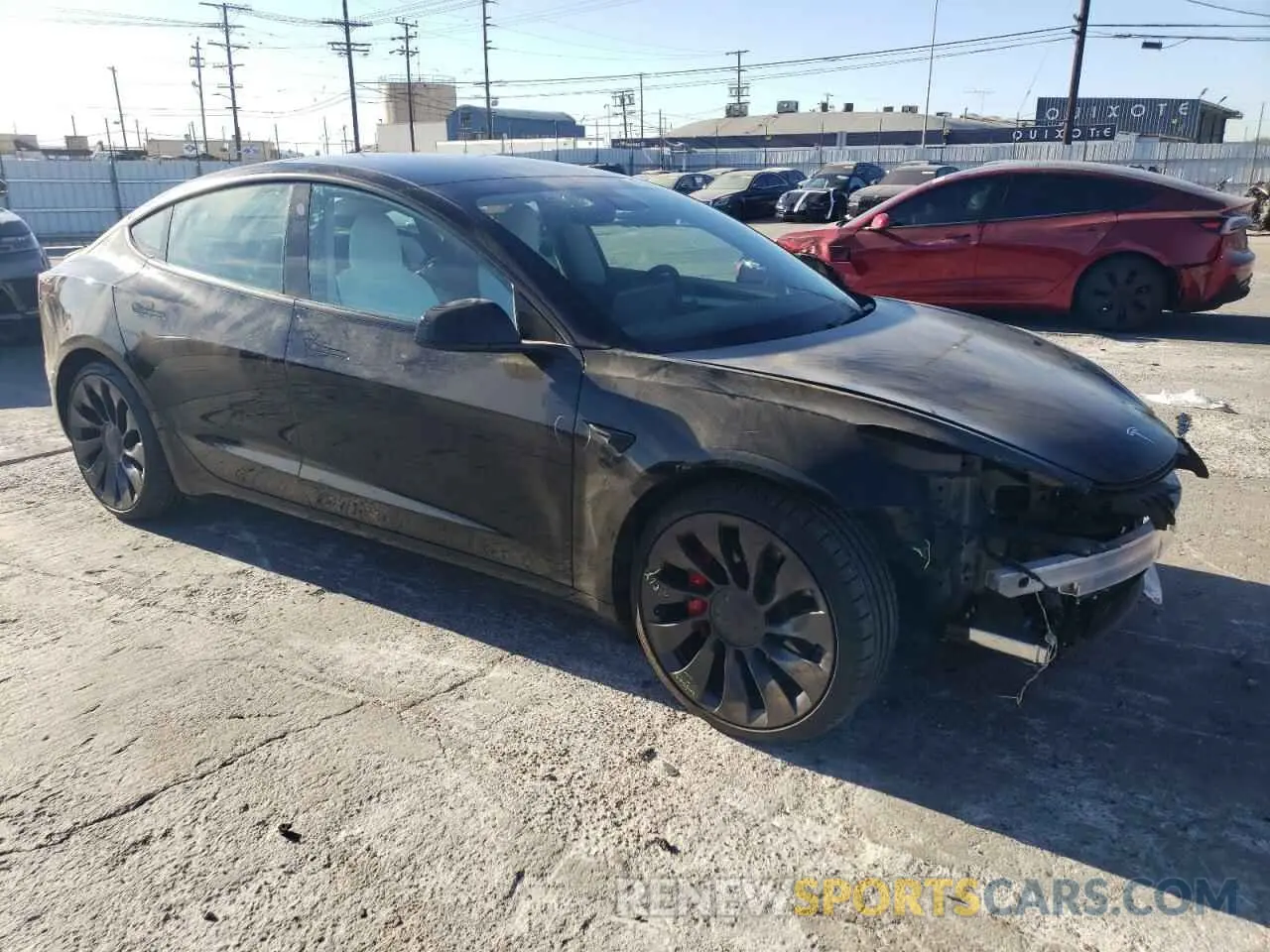 4 Фотография поврежденного автомобиля 5YJ3E1EC5NF120456 TESLA MODEL 3 2022