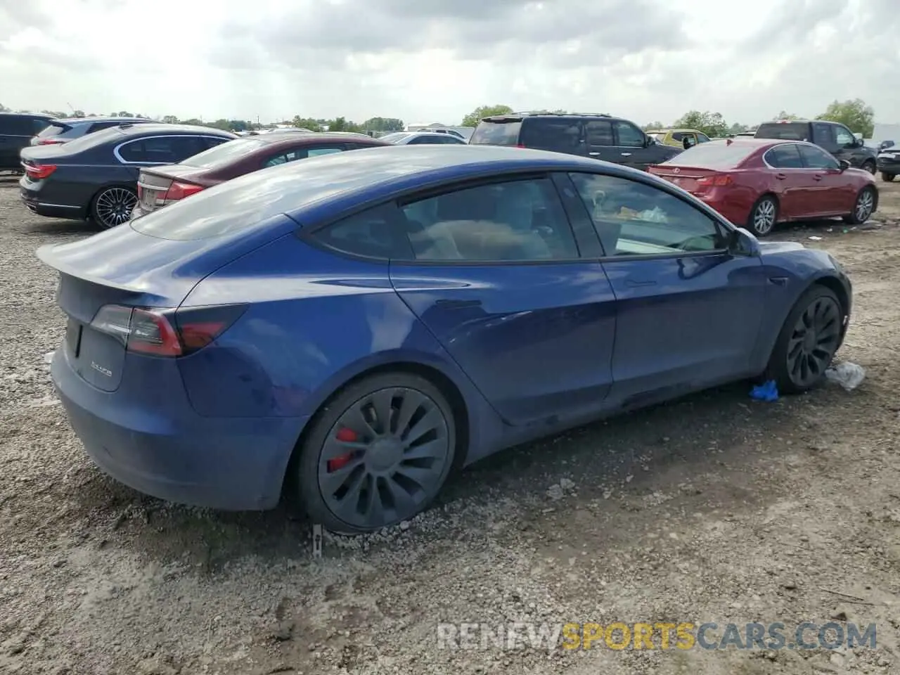 3 Photograph of a damaged car 5YJ3E1EC5NF298108 TESLA MODEL 3 2022