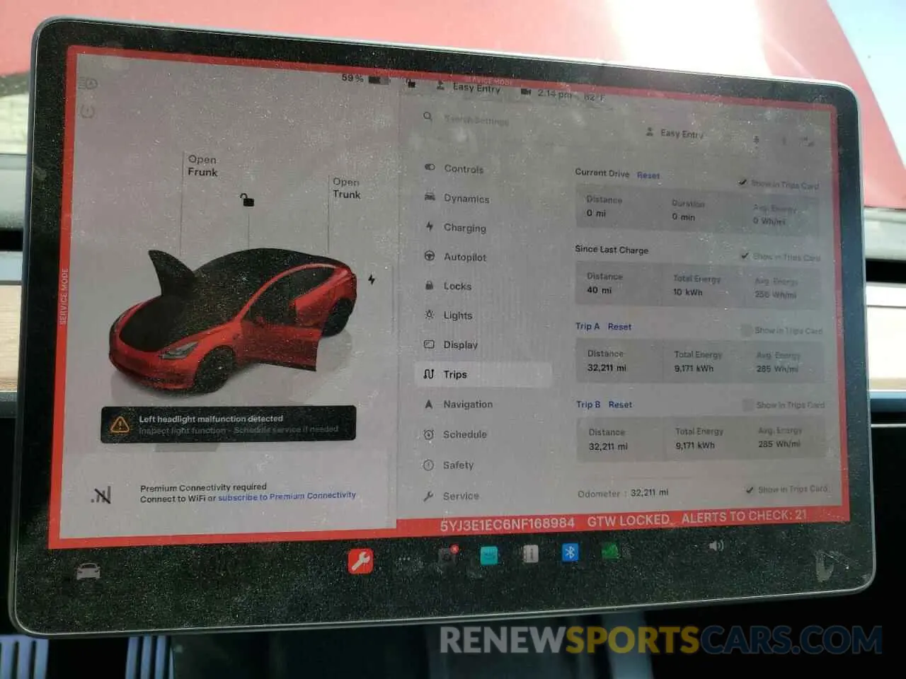 9 Фотография поврежденного автомобиля 5YJ3E1EC6NF168984 TESLA MODEL 3 2022