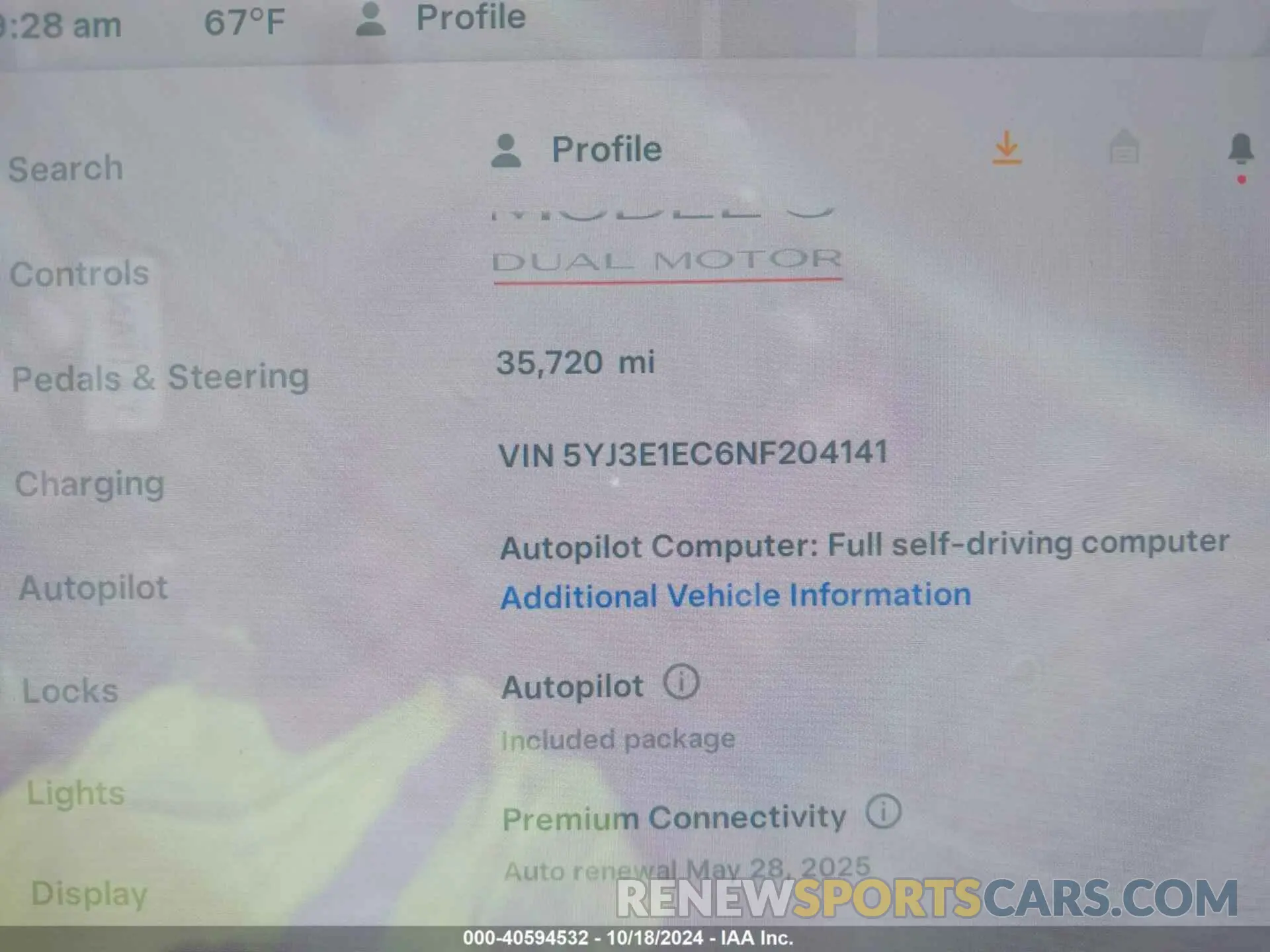 14 Фотография поврежденного автомобиля 5YJ3E1EC6NF204141 TESLA MODEL 3 2022