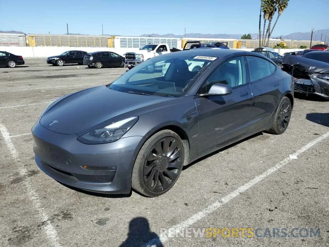1 Photograph of a damaged car 5YJ3E1EC6NF231565 TESLA MODEL 3 2022
