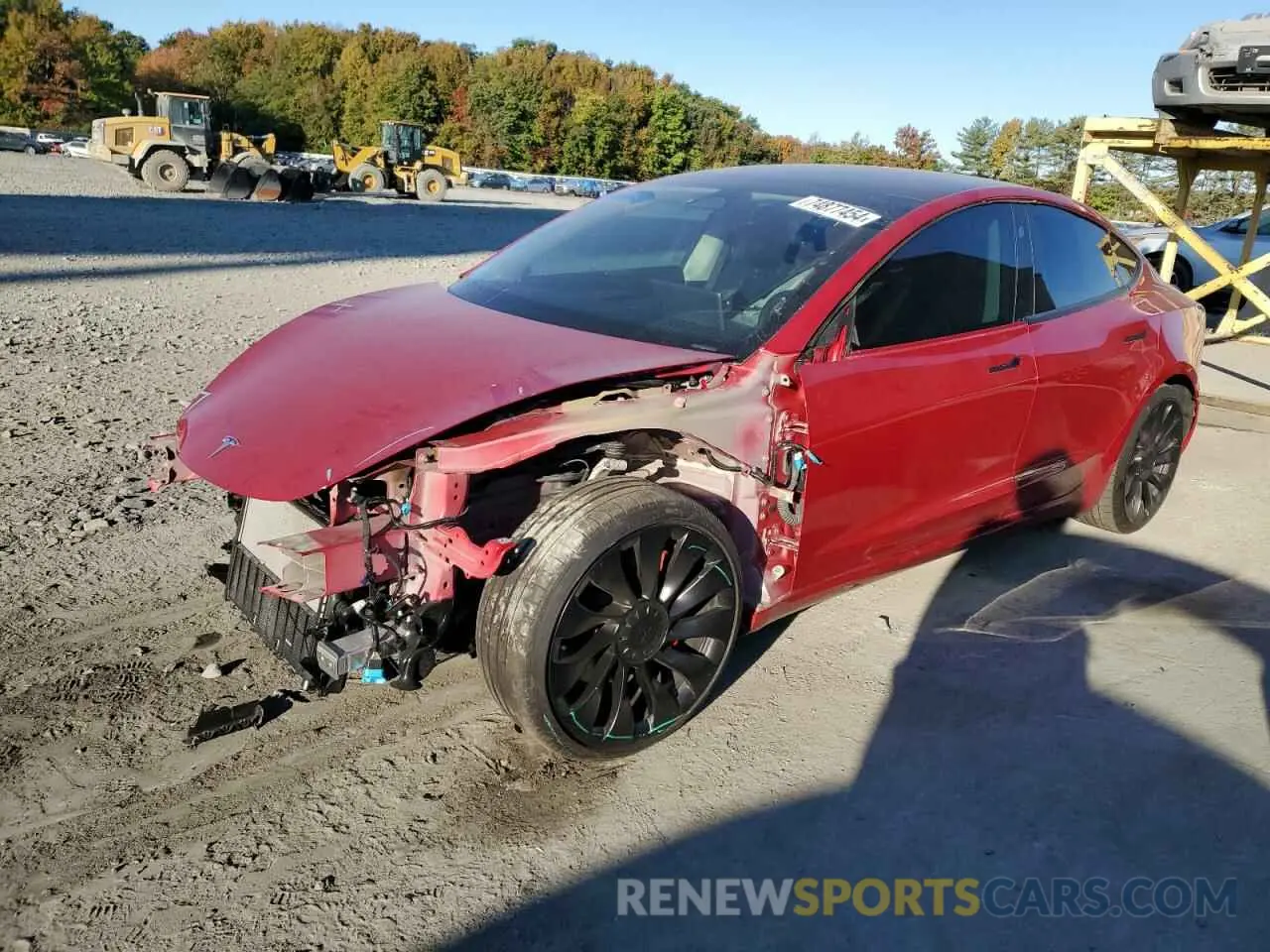 1 Photograph of a damaged car 5YJ3E1EC6NF248205 TESLA MODEL 3 2022