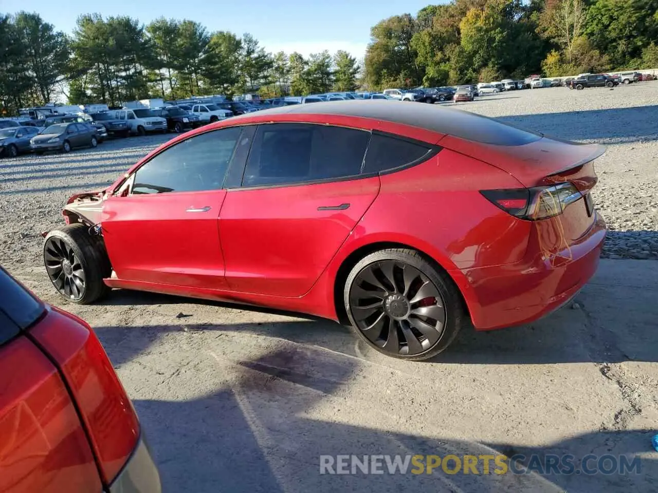 2 Photograph of a damaged car 5YJ3E1EC6NF248205 TESLA MODEL 3 2022