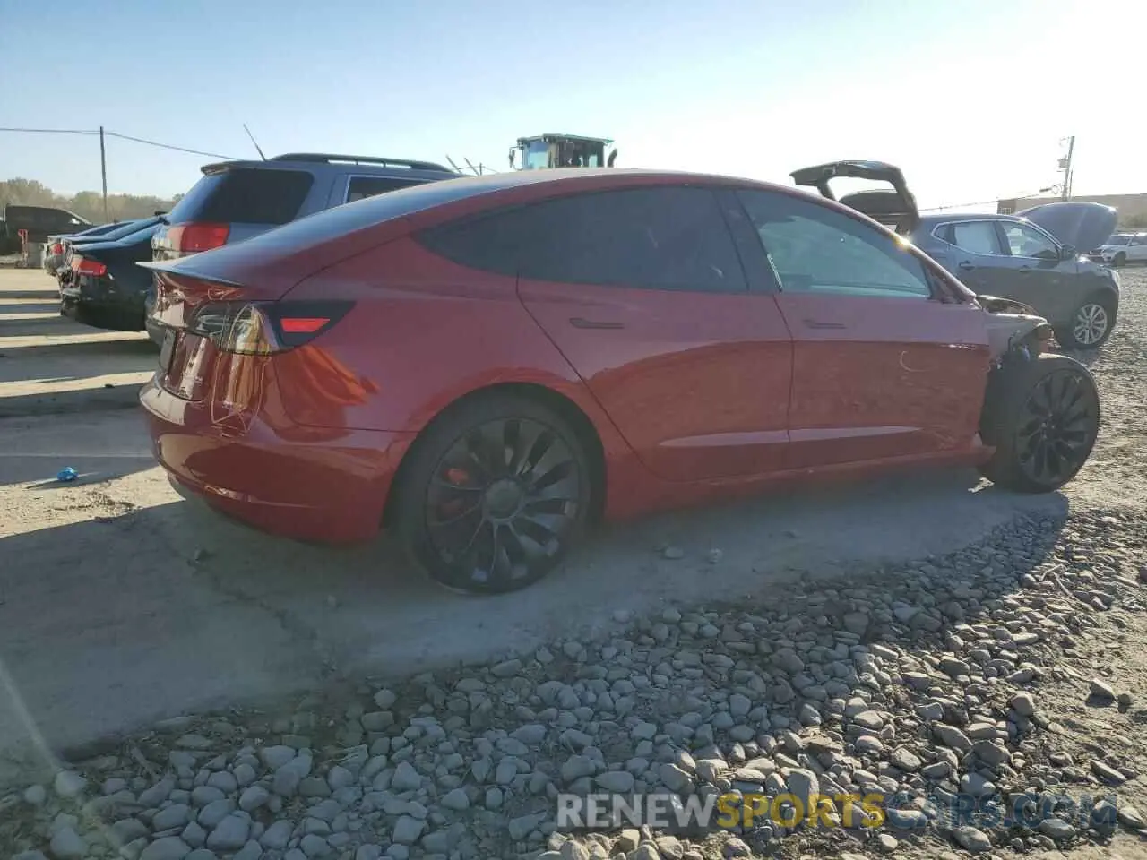 3 Photograph of a damaged car 5YJ3E1EC6NF248205 TESLA MODEL 3 2022