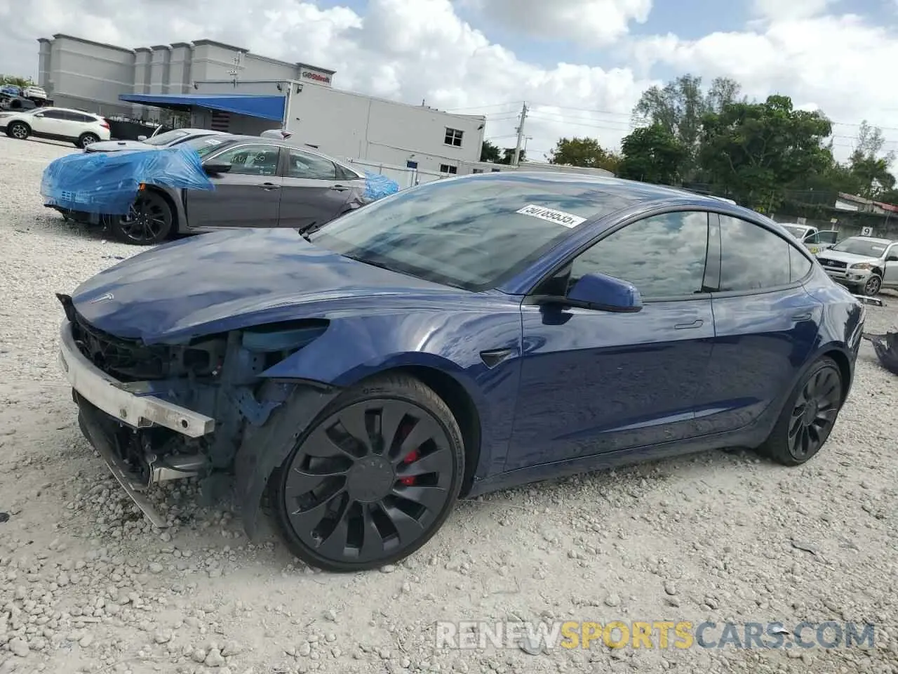 1 Photograph of a damaged car 5YJ3E1EC6NF254487 TESLA MODEL 3 2022
