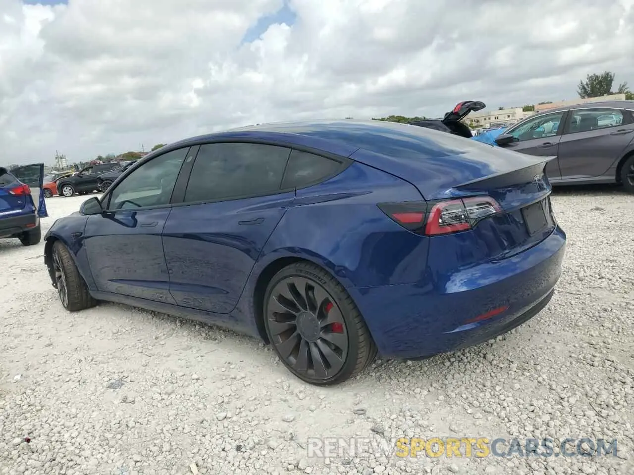 2 Photograph of a damaged car 5YJ3E1EC6NF254487 TESLA MODEL 3 2022