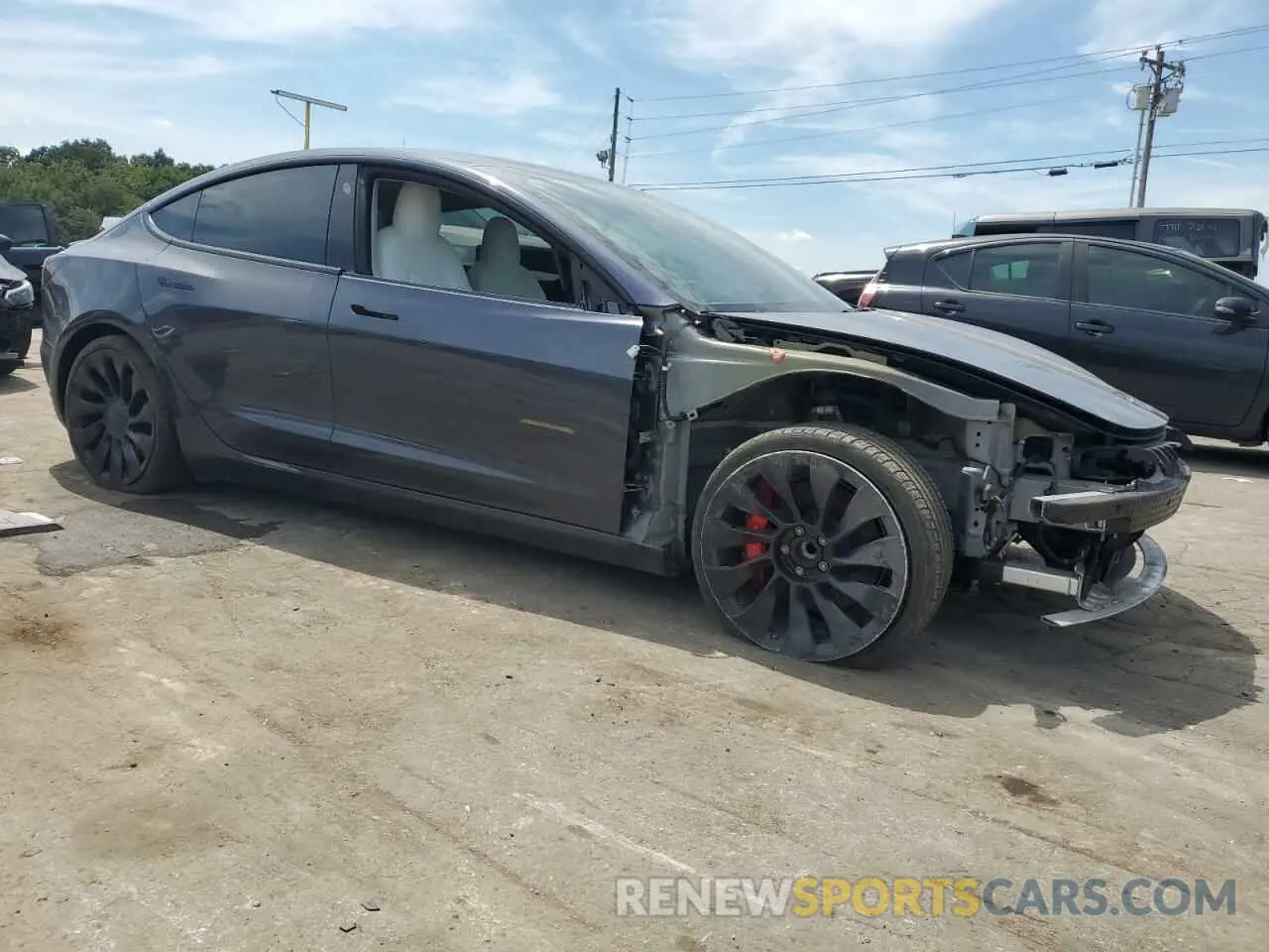 4 Фотография поврежденного автомобиля 5YJ3E1EC6NF294343 TESLA MODEL 3 2022