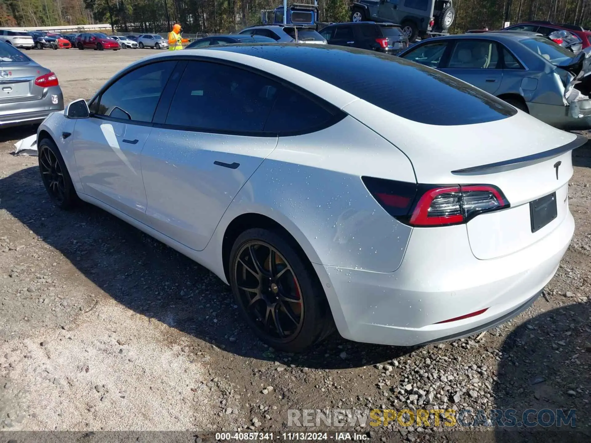 3 Photograph of a damaged car 5YJ3E1EC6NF342892 TESLA MODEL 3 2022