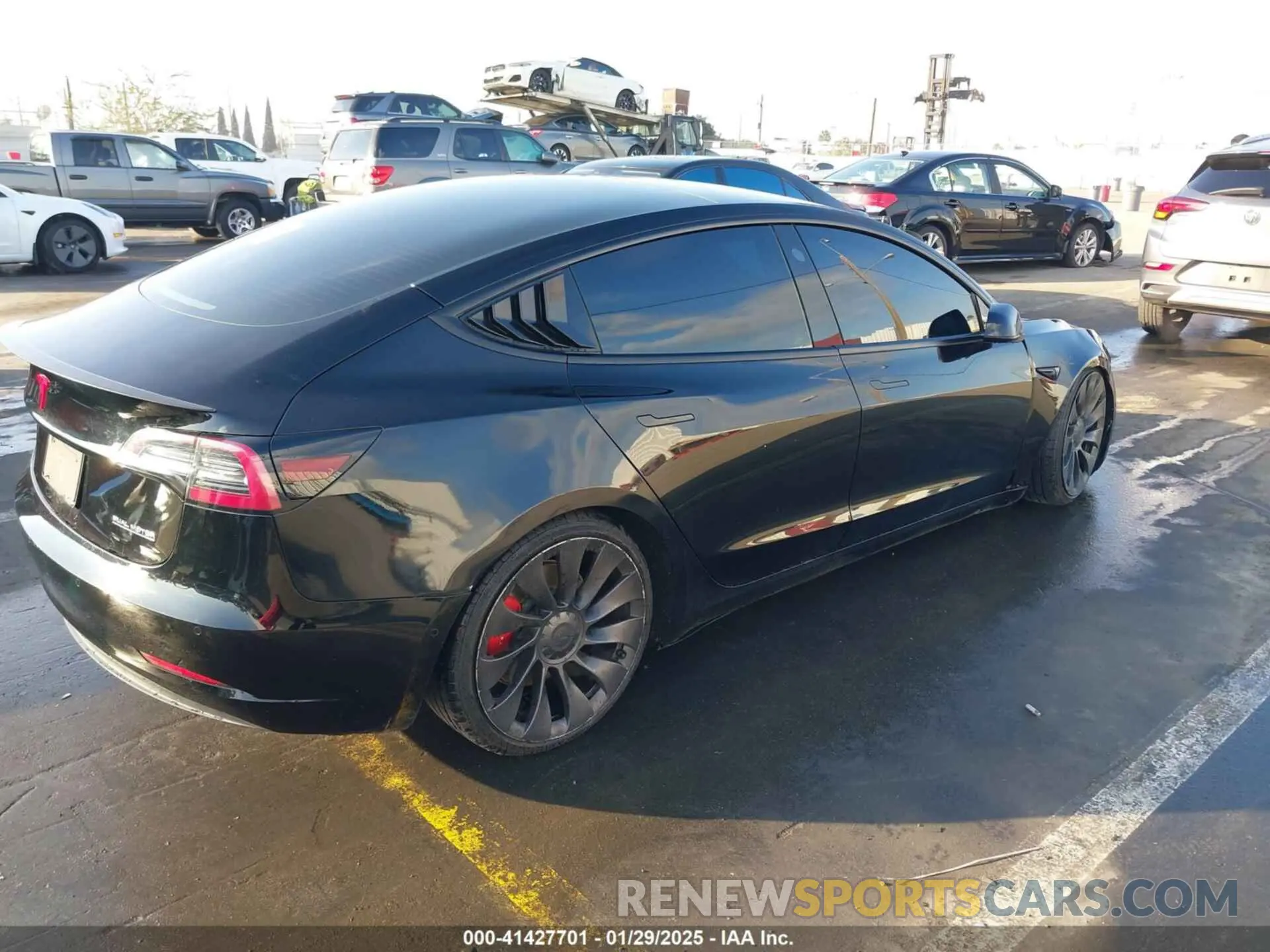 4 Фотография поврежденного автомобиля 5YJ3E1EC7NF137744 TESLA MODEL 3 2022