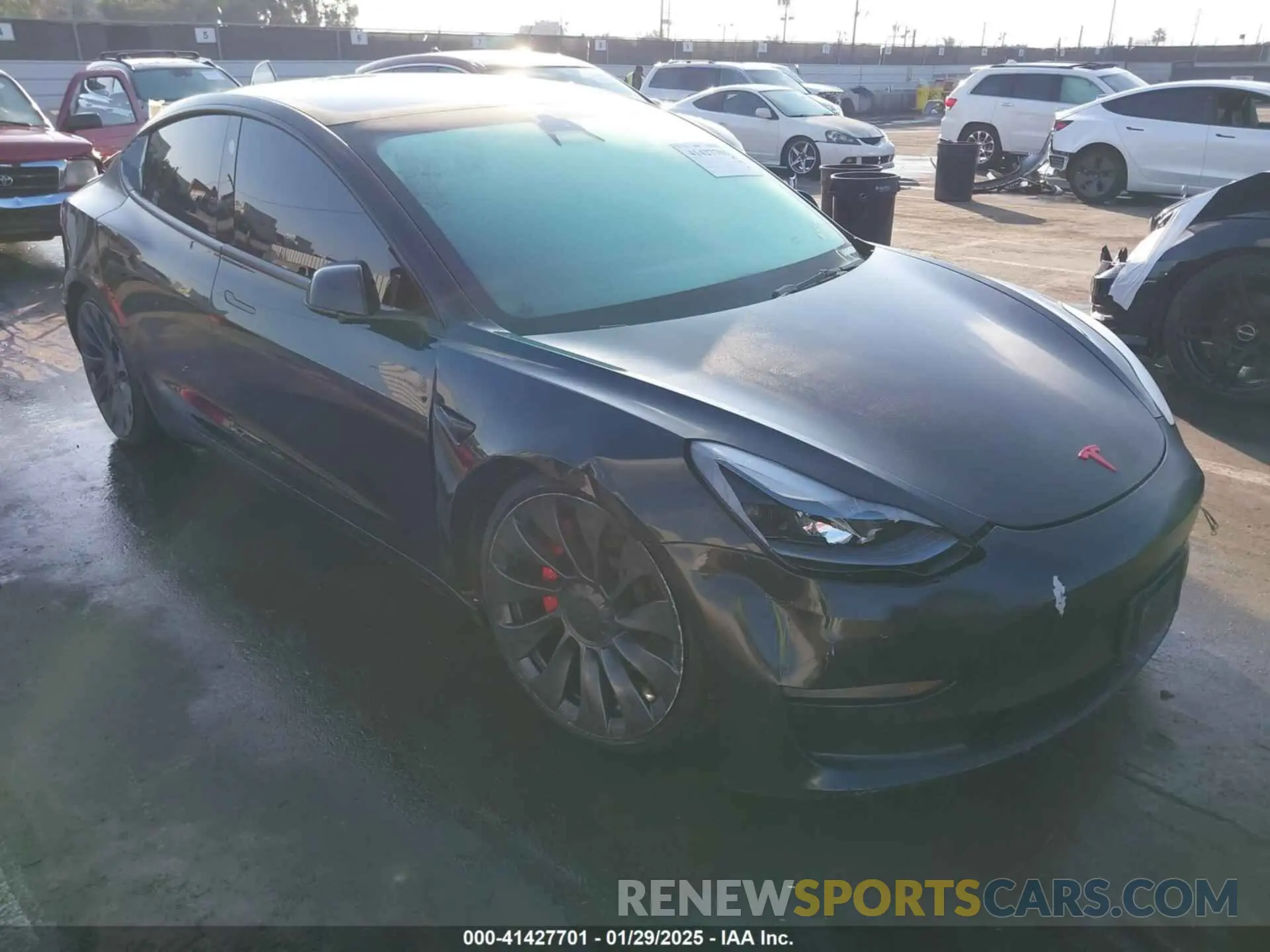 6 Фотография поврежденного автомобиля 5YJ3E1EC7NF137744 TESLA MODEL 3 2022
