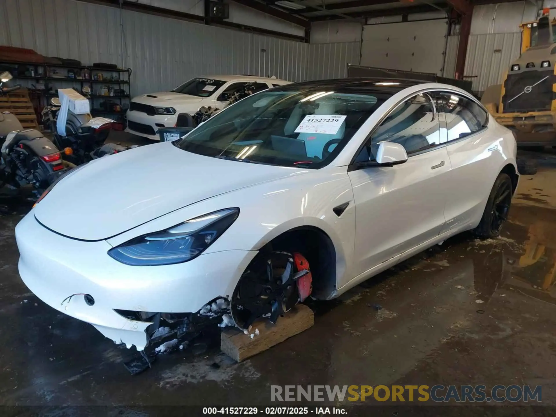 2 Photograph of a damaged car 5YJ3E1EC7NF202933 TESLA MODEL 3 2022