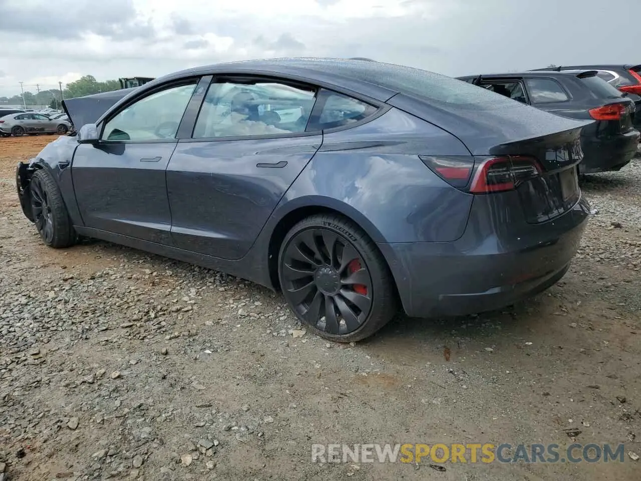2 Photograph of a damaged car 5YJ3E1EC7NF268284 TESLA MODEL 3 2022