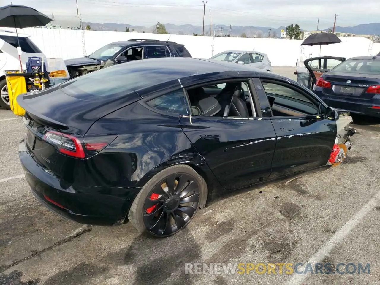 3 Photograph of a damaged car 5YJ3E1EC7NF277227 TESLA MODEL 3 2022