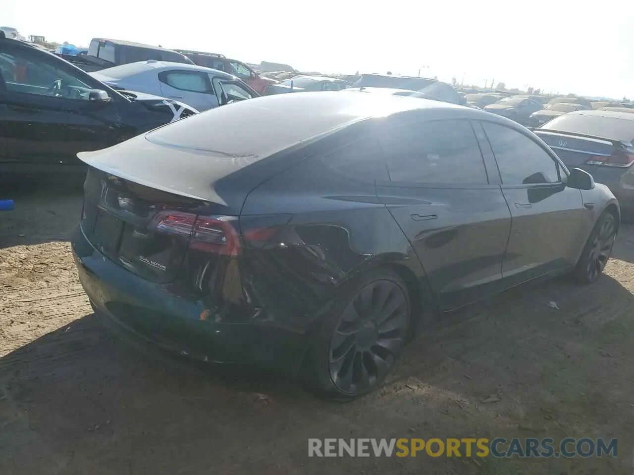 3 Photograph of a damaged car 5YJ3E1EC8NF106860 TESLA MODEL 3 2022