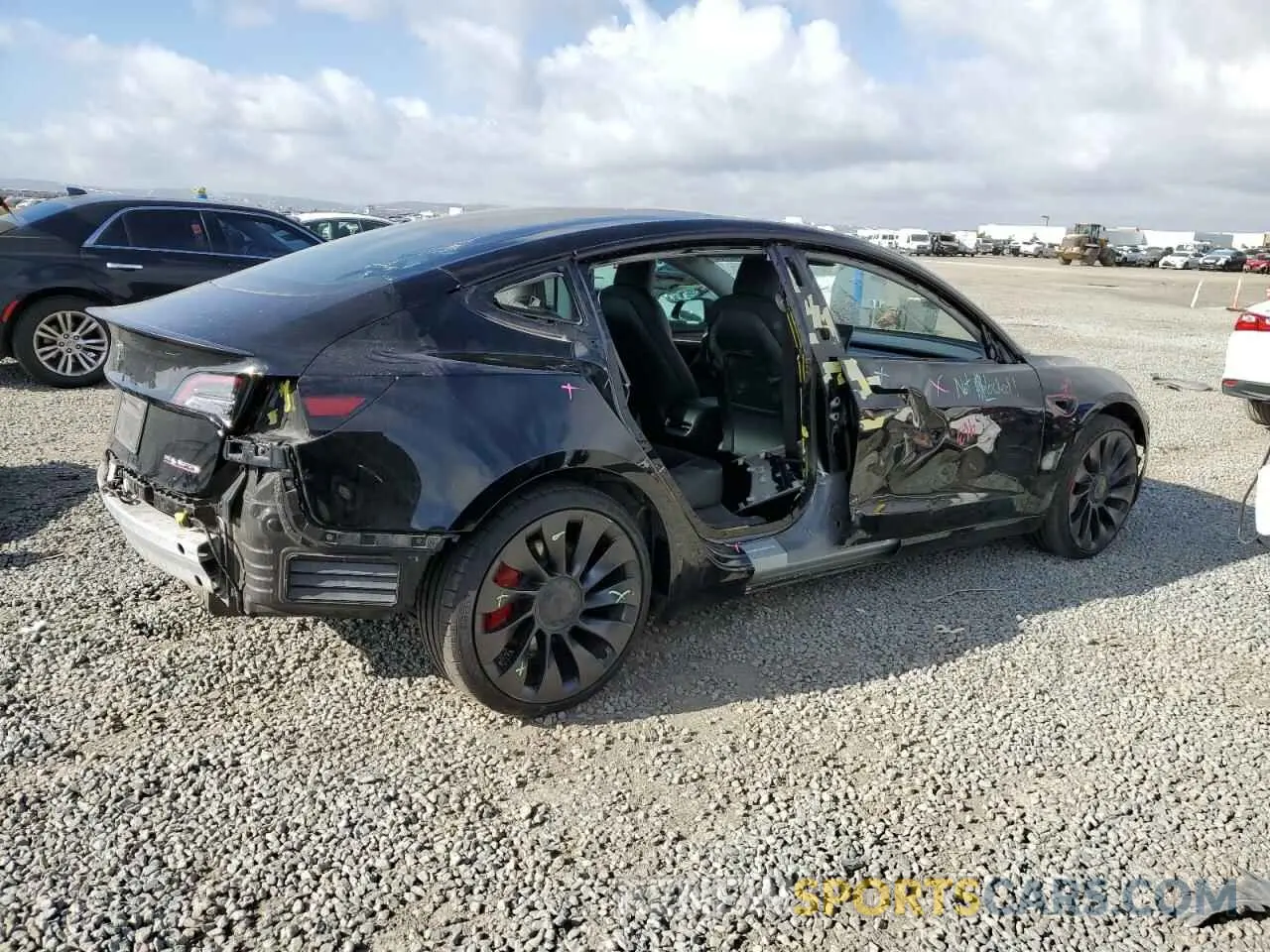 3 Photograph of a damaged car 5YJ3E1EC9NF130911 TESLA MODEL 3 2022