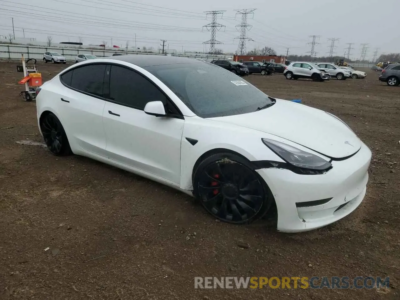 4 Фотография поврежденного автомобиля 5YJ3E1EC9NF346791 TESLA MODEL 3 2022