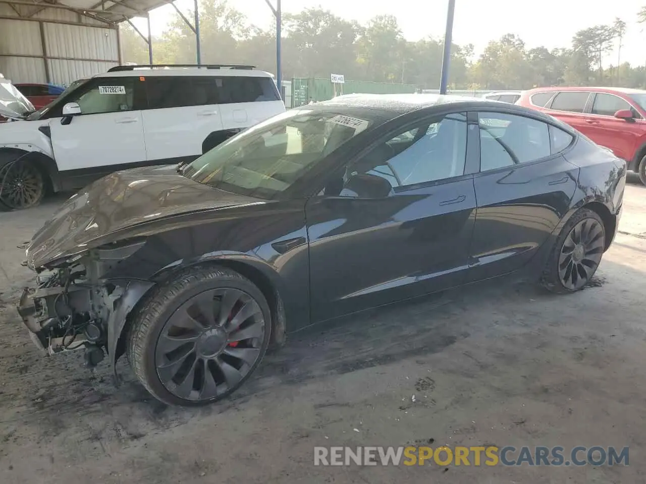 1 Фотография поврежденного автомобиля 5YJ3E1ECXNF201212 TESLA MODEL 3 2022