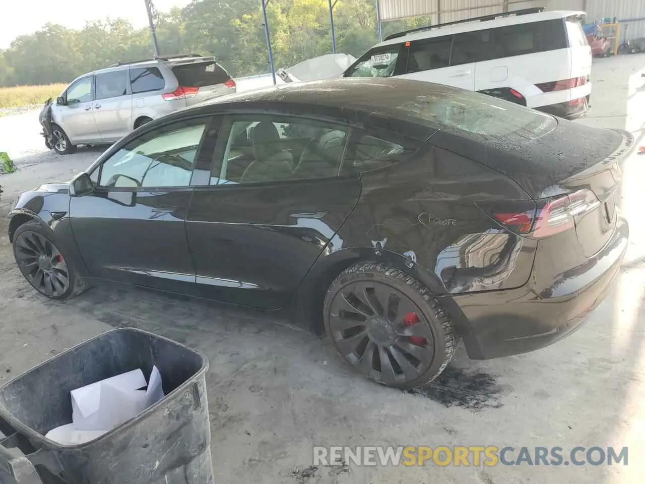 2 Фотография поврежденного автомобиля 5YJ3E1ECXNF201212 TESLA MODEL 3 2022