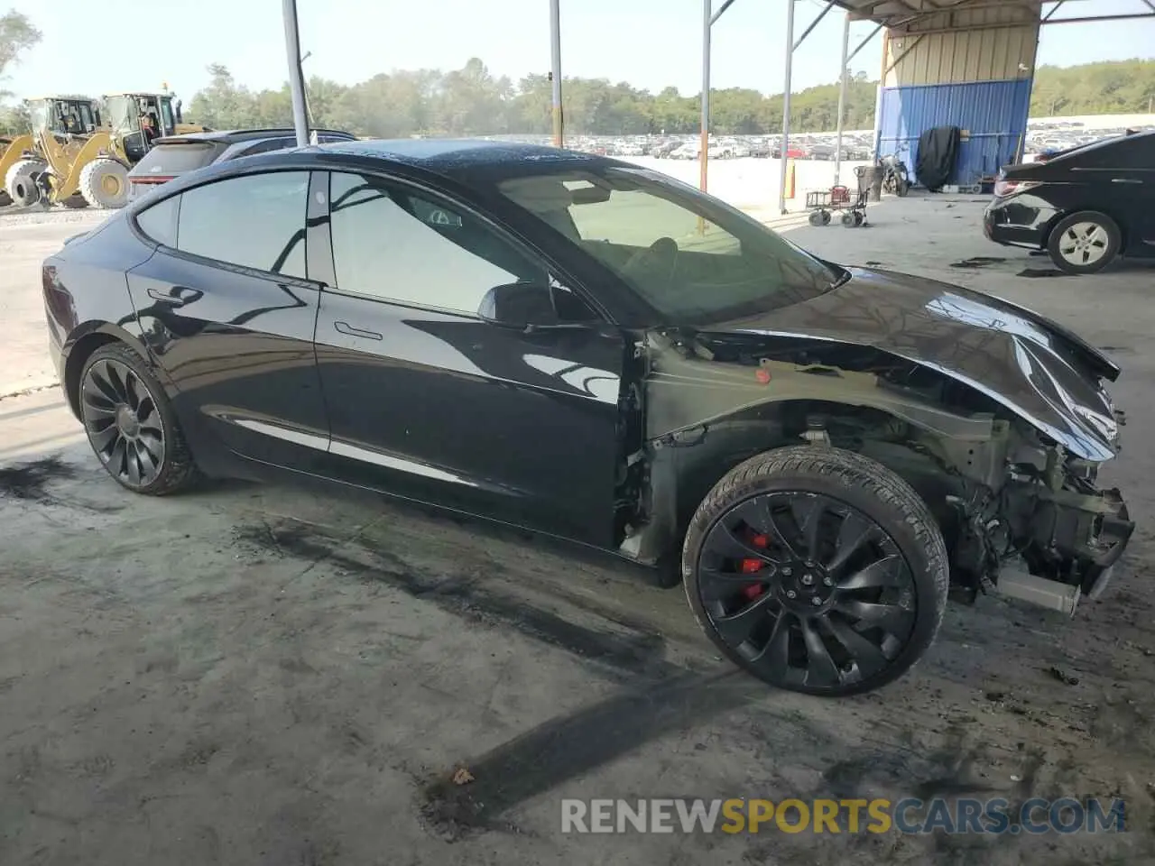 4 Фотография поврежденного автомобиля 5YJ3E1ECXNF201212 TESLA MODEL 3 2022