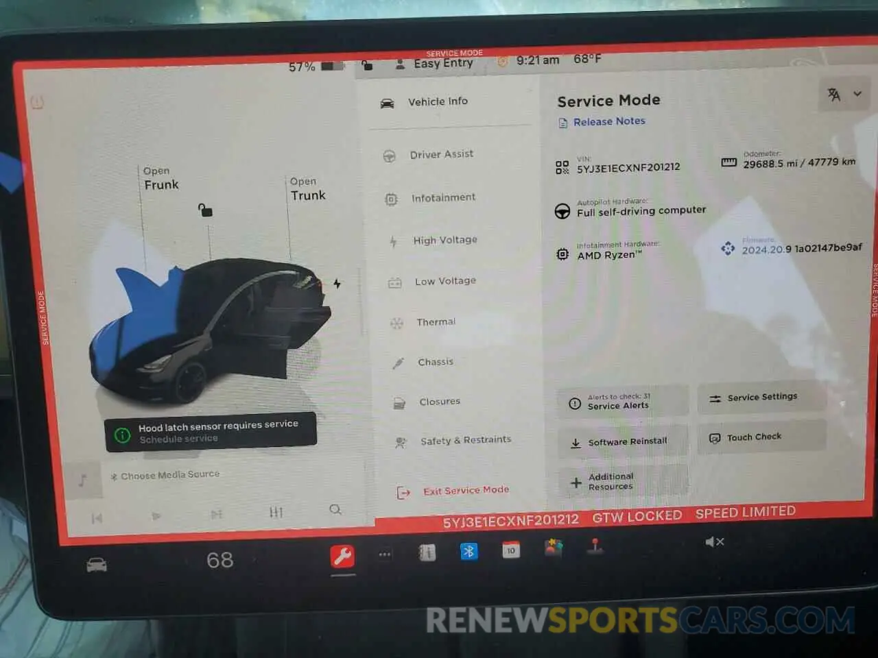 9 Фотография поврежденного автомобиля 5YJ3E1ECXNF201212 TESLA MODEL 3 2022