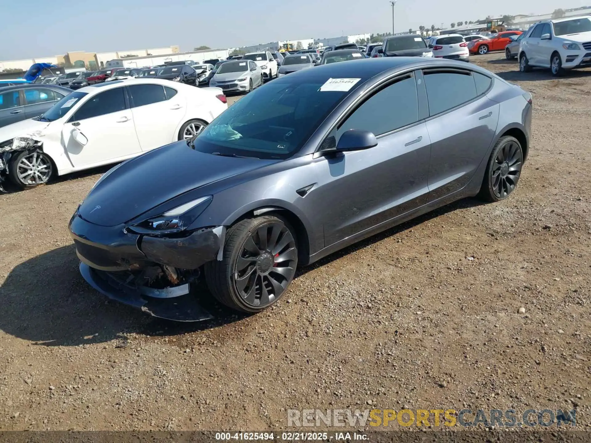 2 Photograph of a damaged car 5YJ3E1ECXNF264830 TESLA MODEL 3 2022